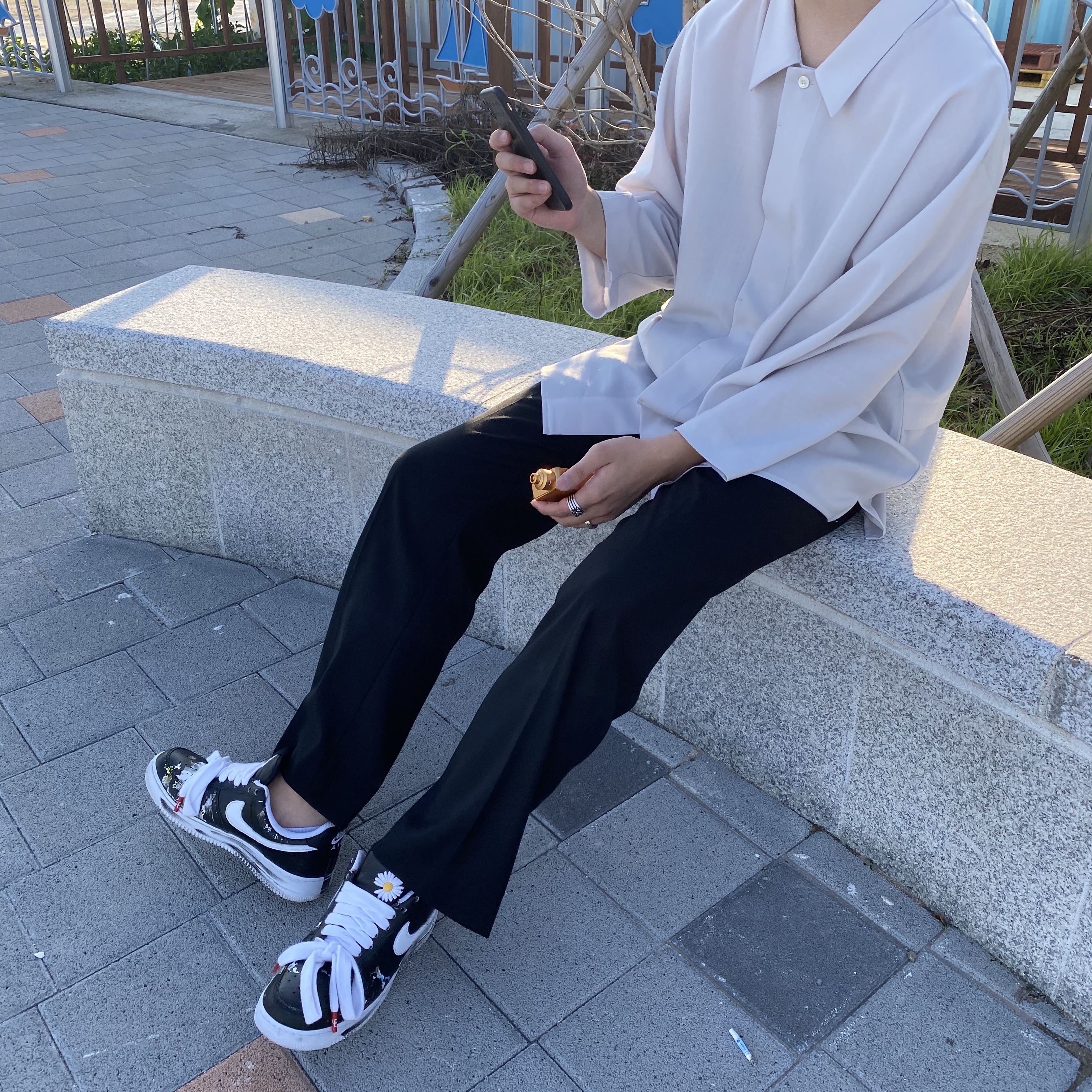 Nike x Peaceminusone Air Force 1 Low Para-Noise 착용 스타일 - 2