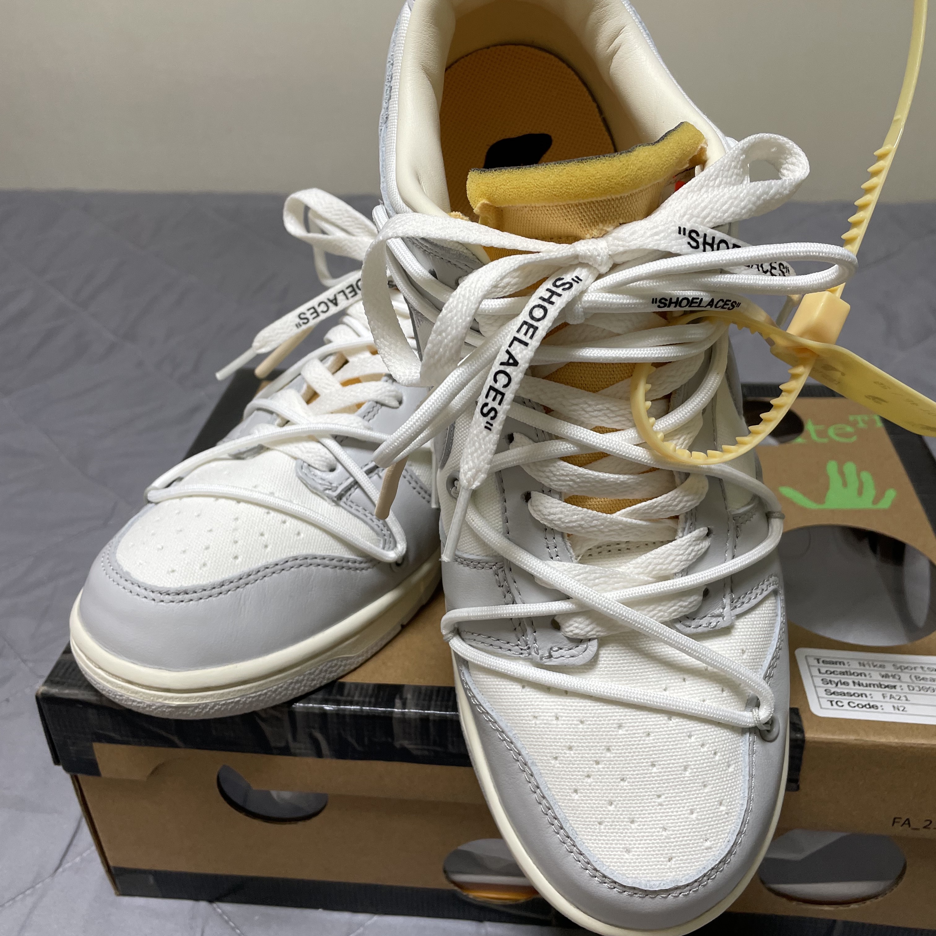 Nike x Off-White Dunk Low The 50 - Lot 46 착용 스타일 - 2