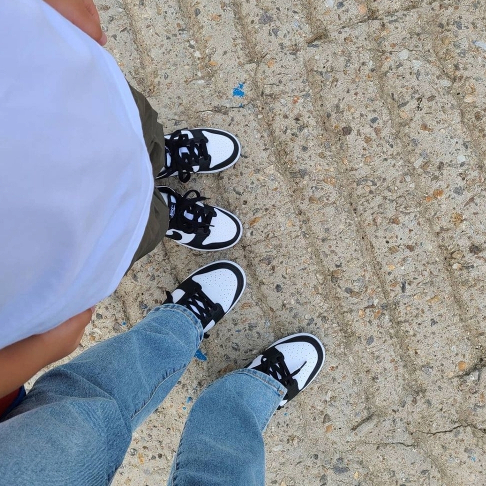 (W) Nike Dunk Low Black, (PS) Nike Dunk Low Black 착용 스타일