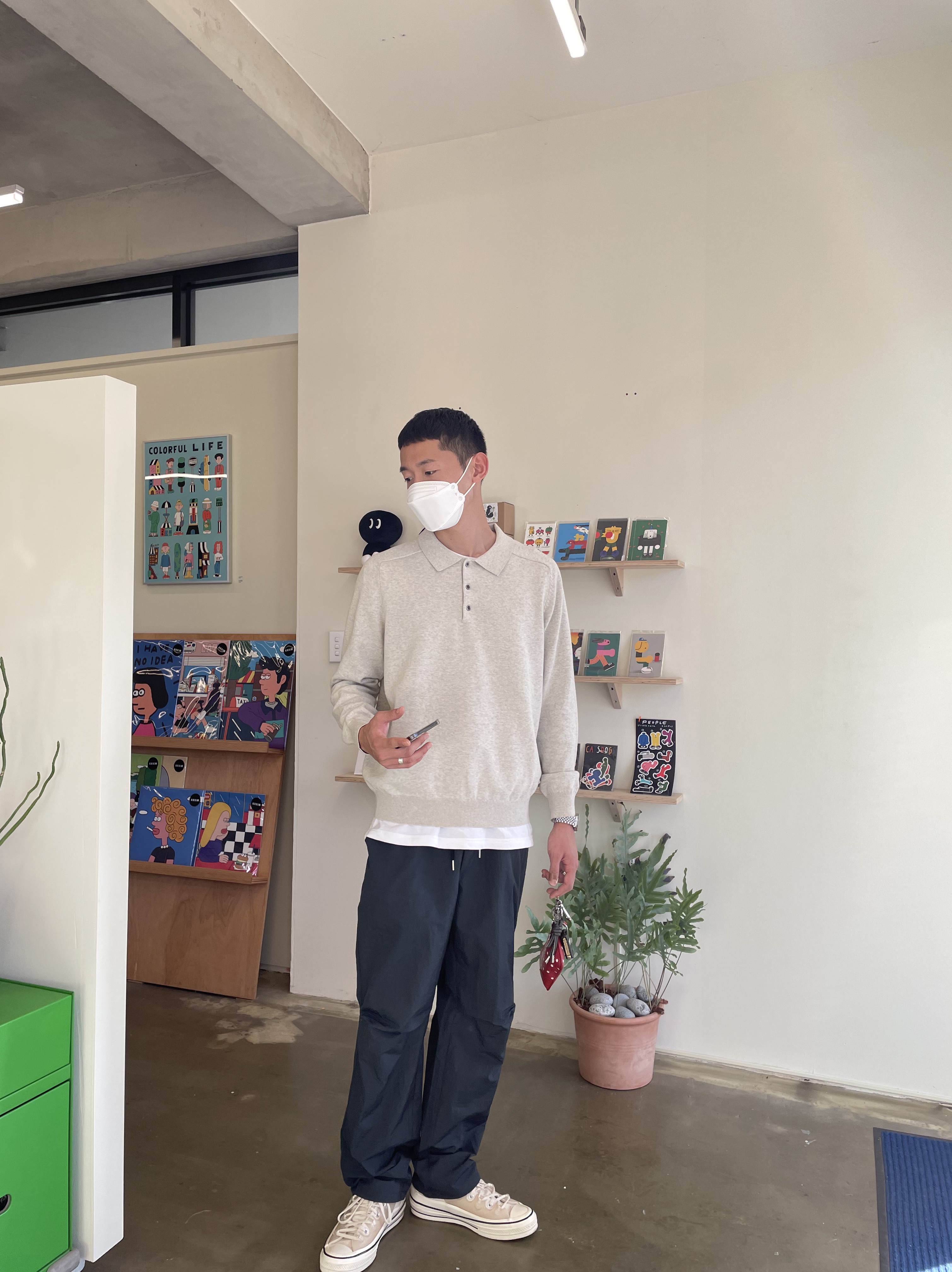 Converse x Kim Jones Chuck 70 Utility Wave High Natural Ivory 착용 스타일 - 3