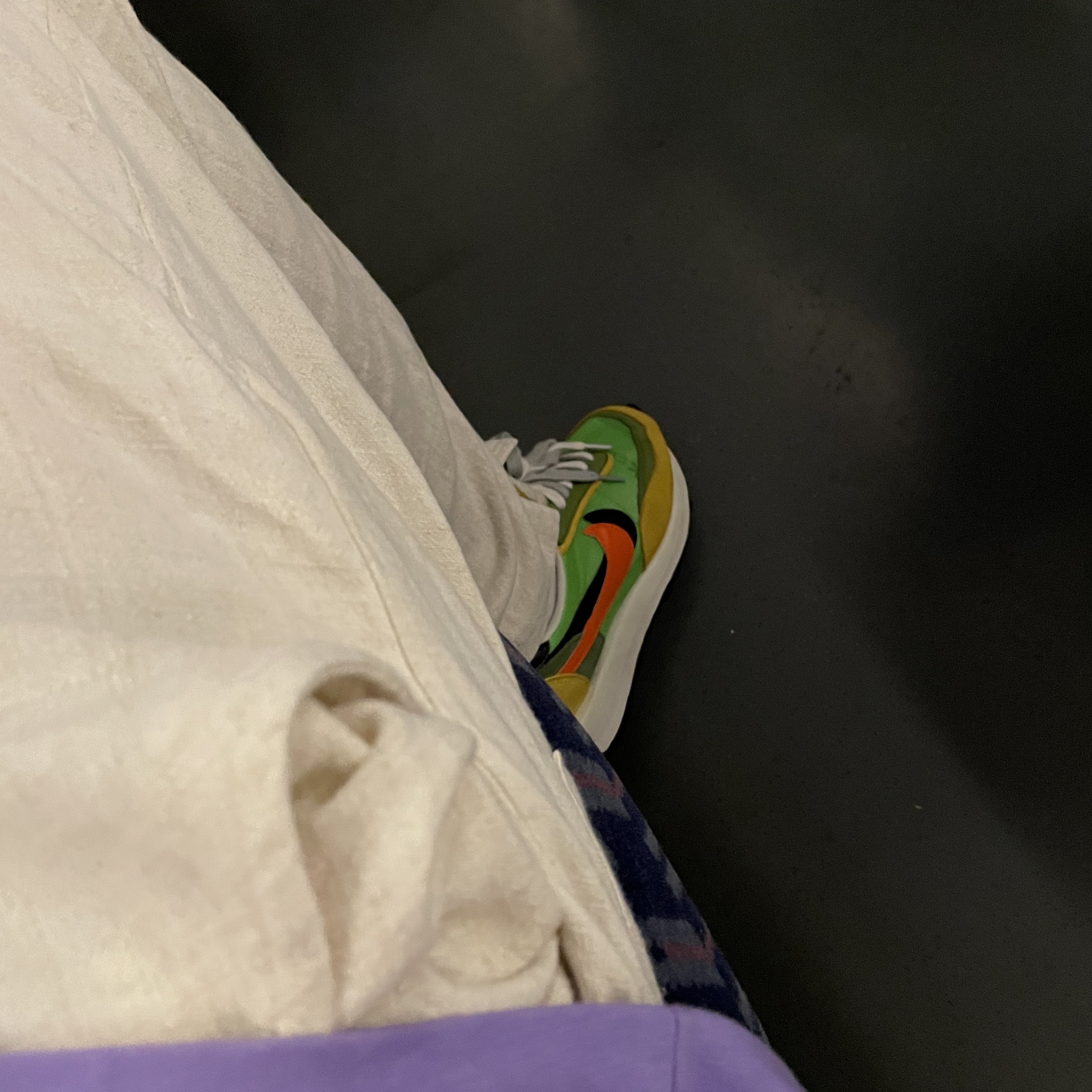 Nike x Sacai LDWaffle Green Multi 착용 스타일