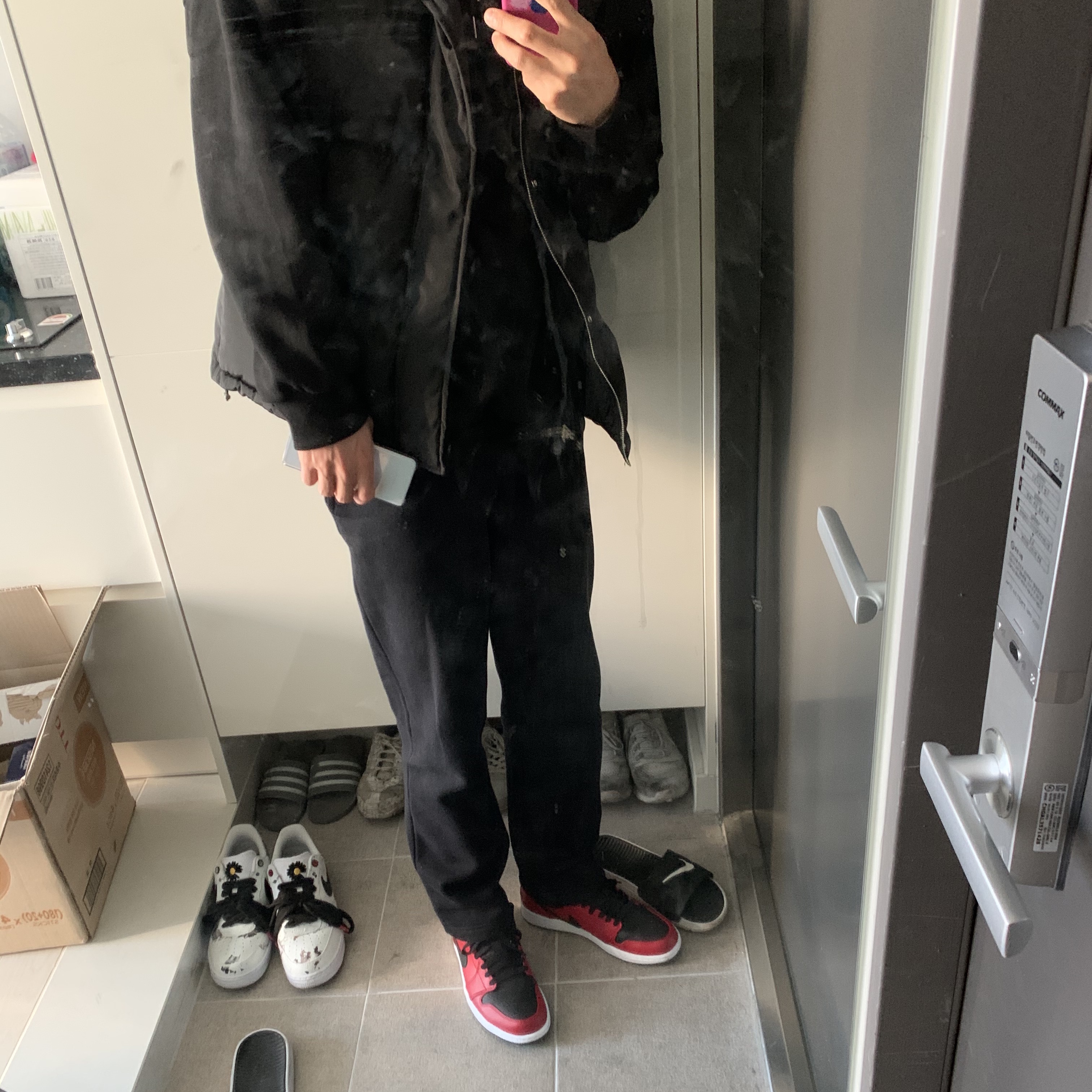 Jordan 1 Low Gym Red Black, Nike x Peaceminusone Air Force 1 Low Para-Noise 2.0 착용 스타일