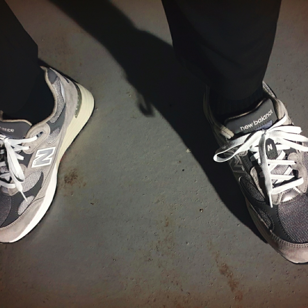 New Balance 992 Made in USA Grey - D Standard 착용 스타일 - 4