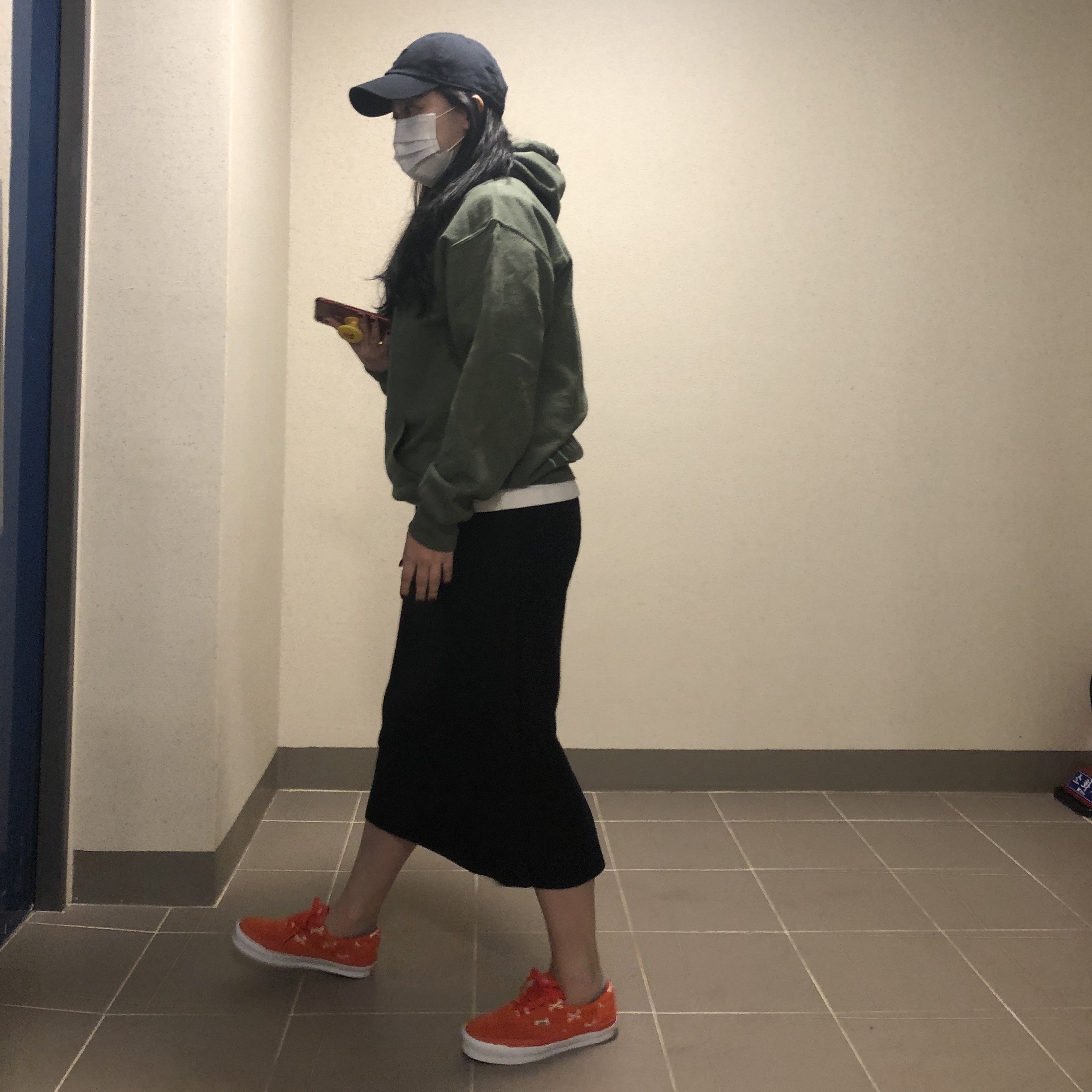 Vans Vault x WTAPS OG Era LX Orange 착용 스타일