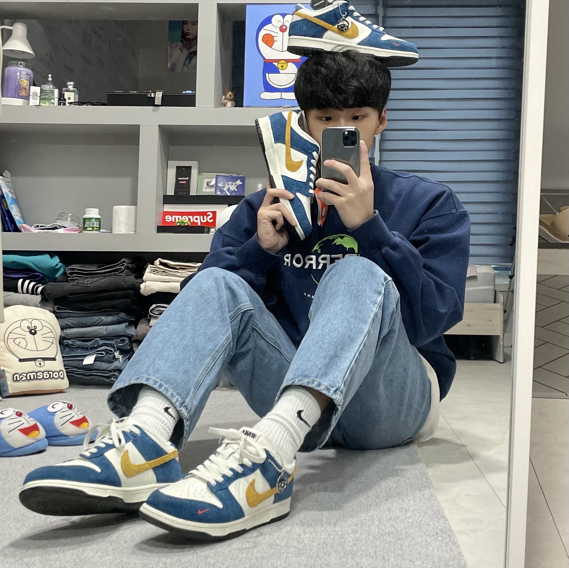 Nike x Kasina Dunk Low 80's Bus 착용 스타일