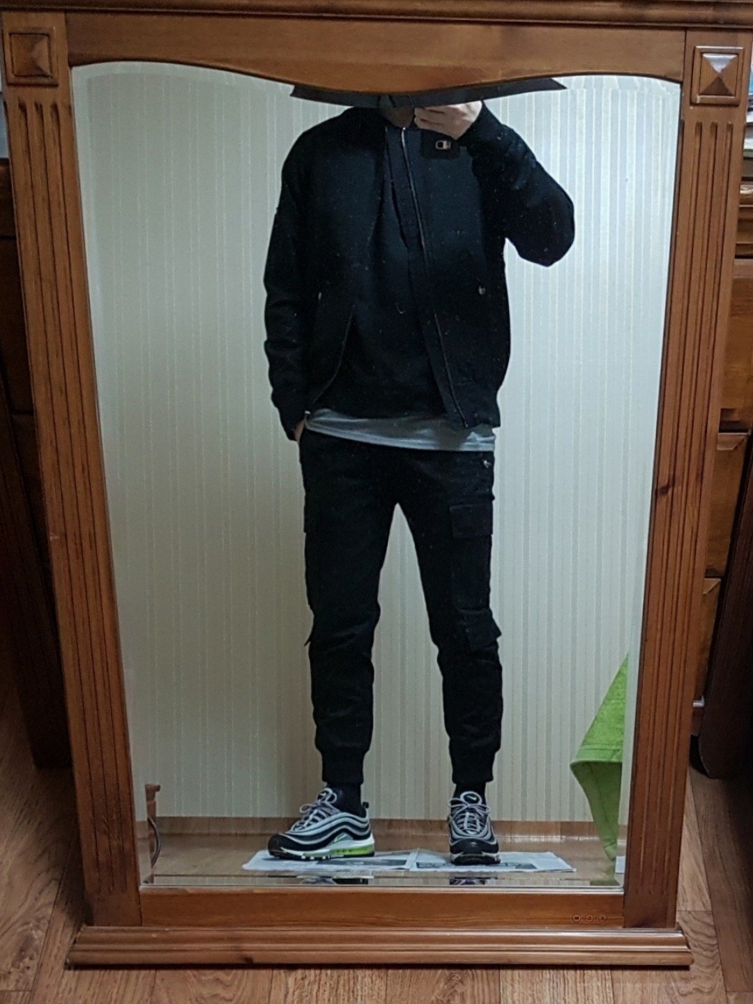 Nike Air Max 97 OG Black Volt Asia 착용 스타일 - 1