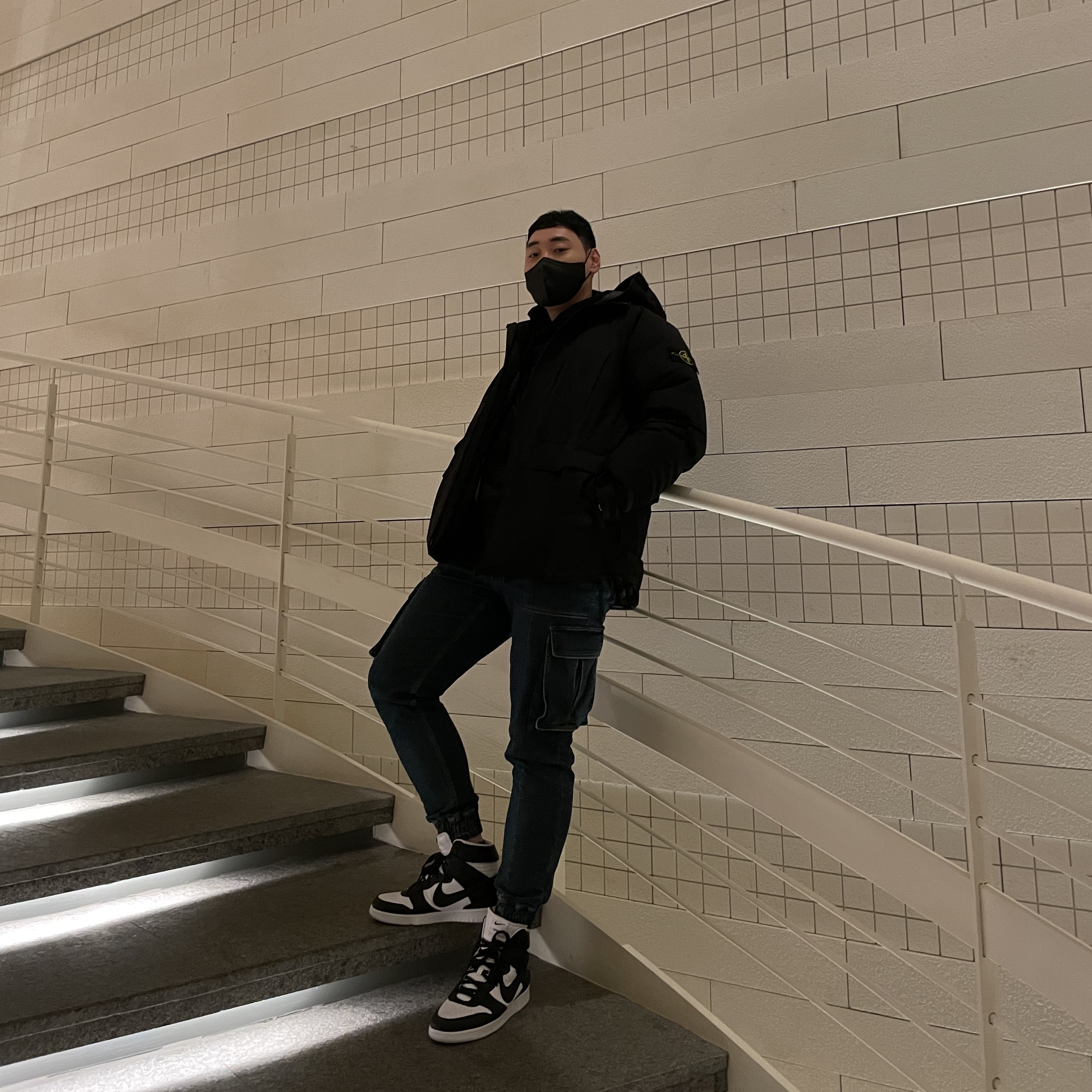 Nike x Ambush Dunk High Black 착용 스타일