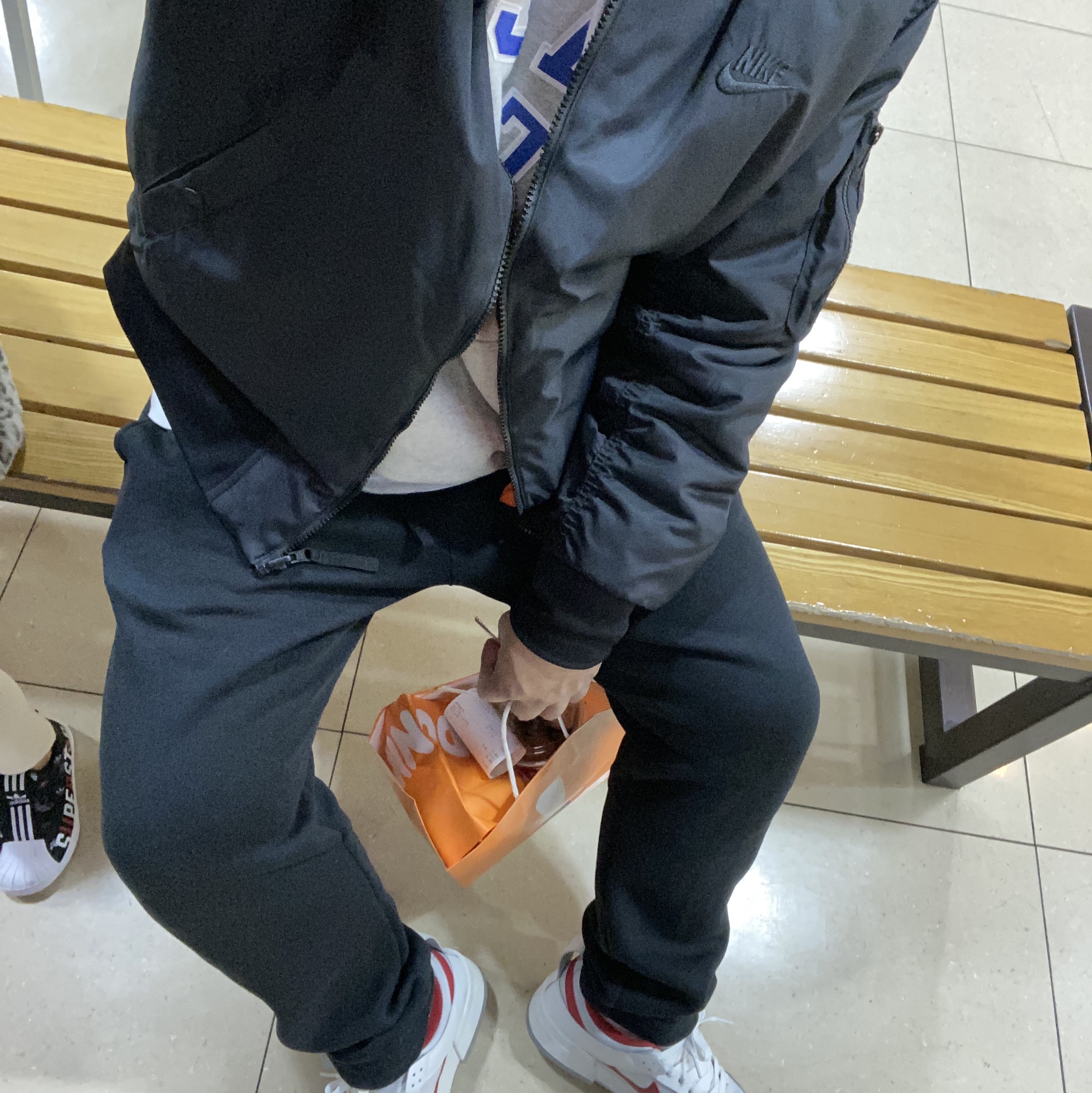 (W) Nike Dunk Low Disrupt Gym Red 착용 스타일 - 1