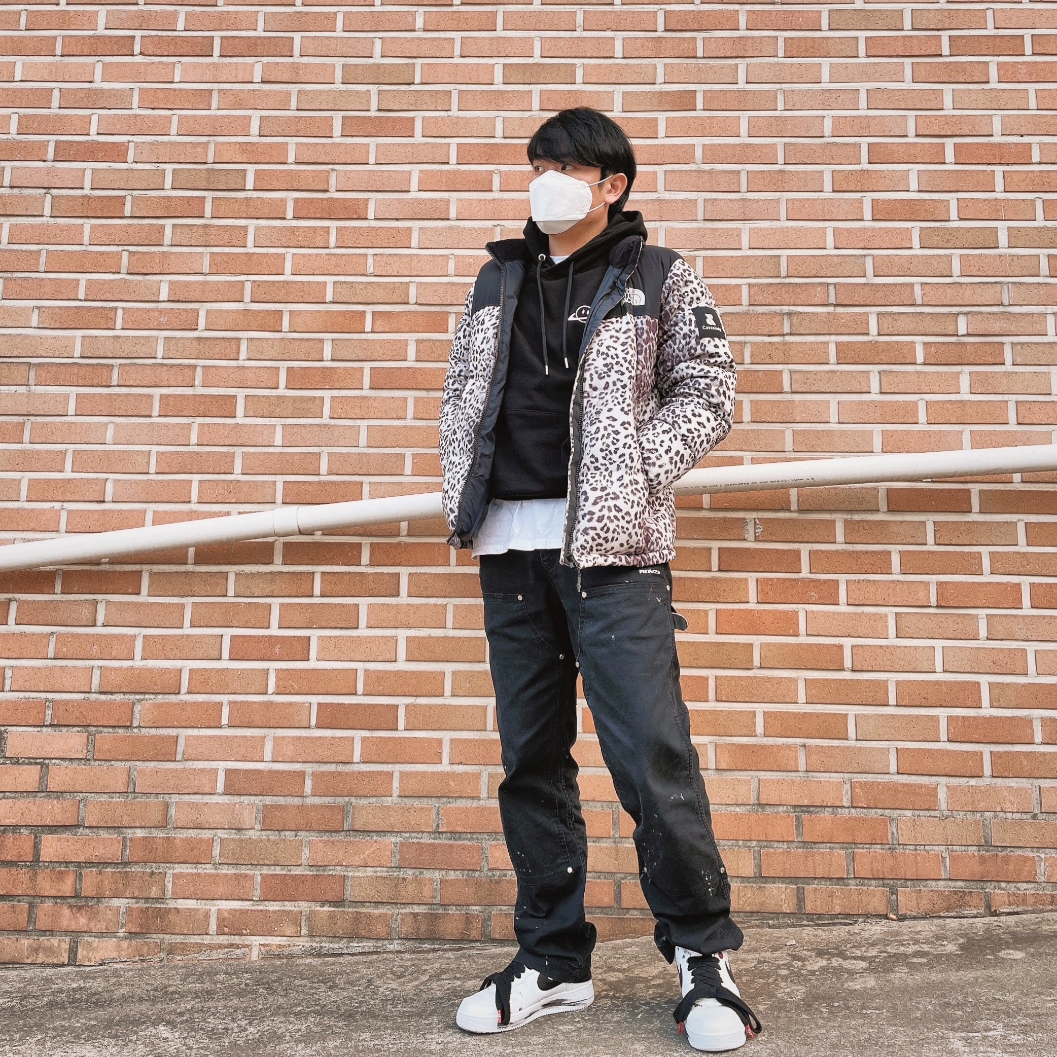 Nike x Peaceminusone Air Force 1 Low Para-Noise 2.0 착용 스타일