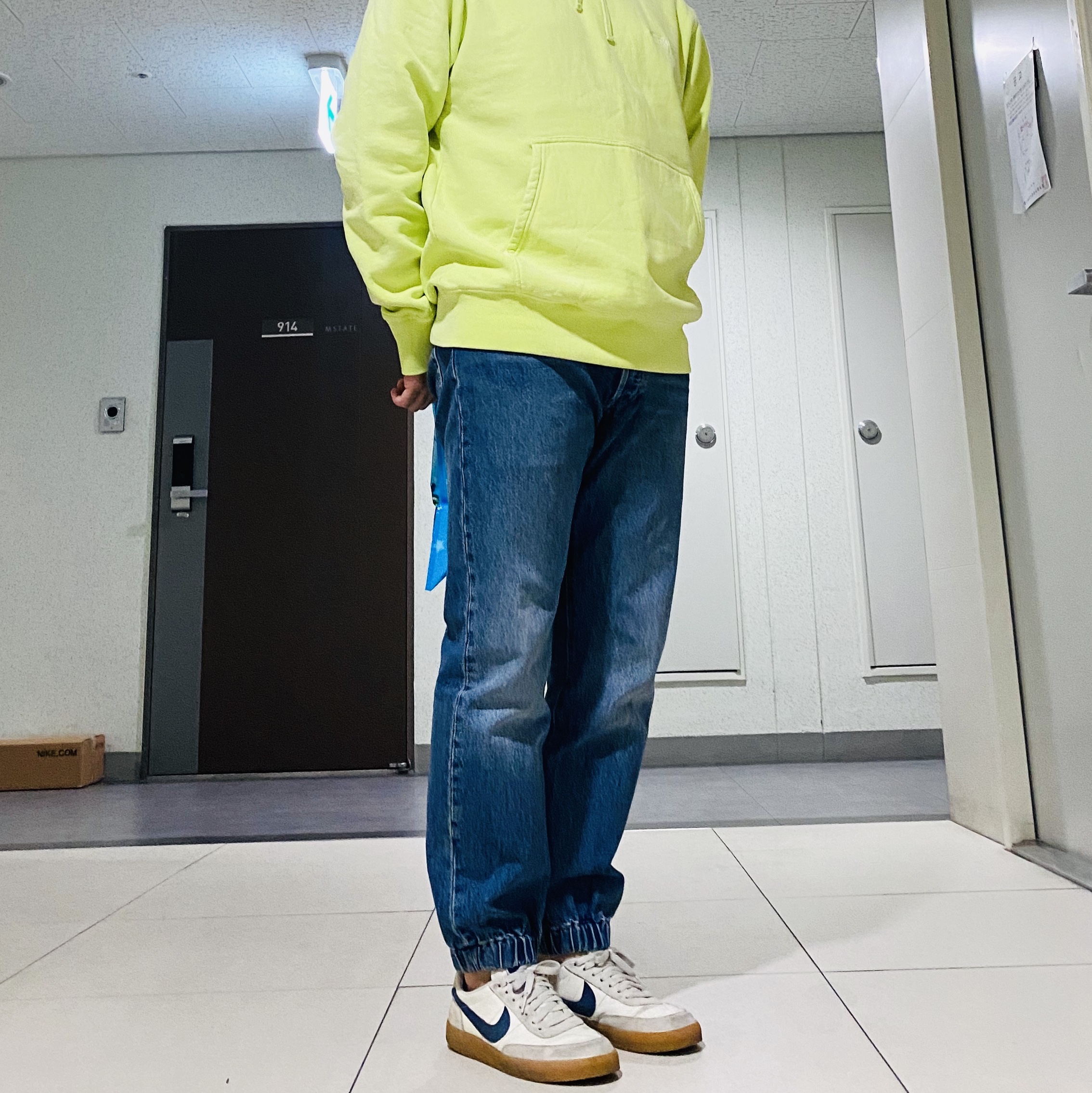 Nike x J.Crew Killshot 2 Sail Midnight Navy 착용 스타일