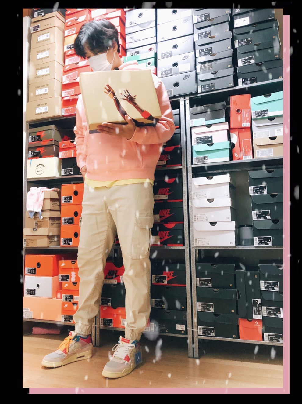 Jordan 4 x Union Retro Guava Ice 착용 스타일