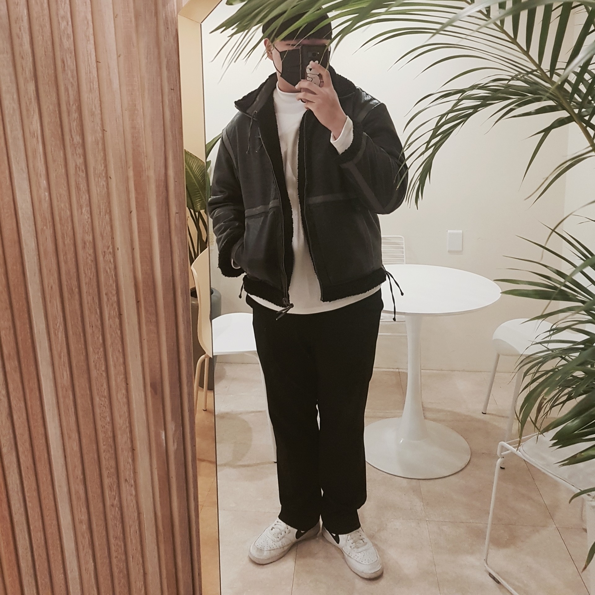 Nike Air Force 1 Low White Black 2020 착용 스타일