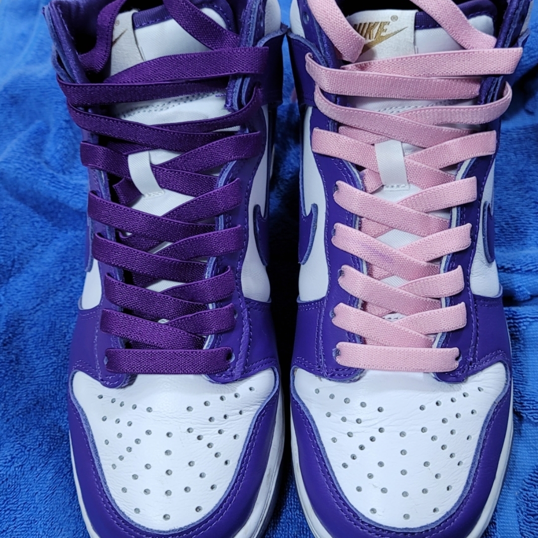 (W) Nike Dunk High SP Varsity Purple 착용 스타일
