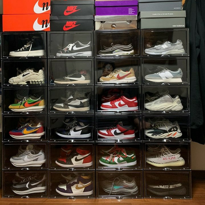 Nike x Sacai LDWaffle Black, Jordan 1 x Travis Scott Retro High OG SP Mocha 착용 스타일