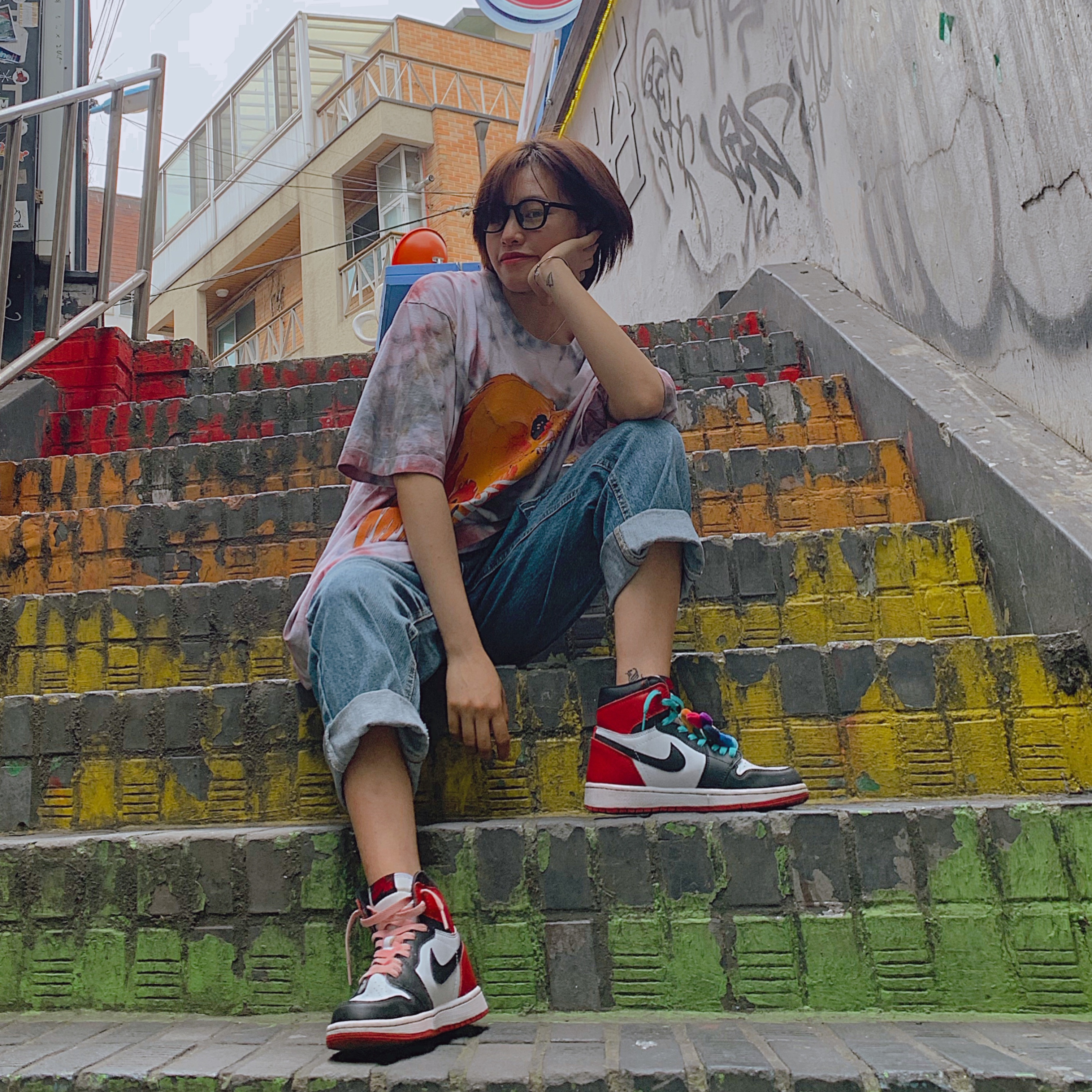 Jordan 1 Retro High OG Black Toe 2016 착용 스타일