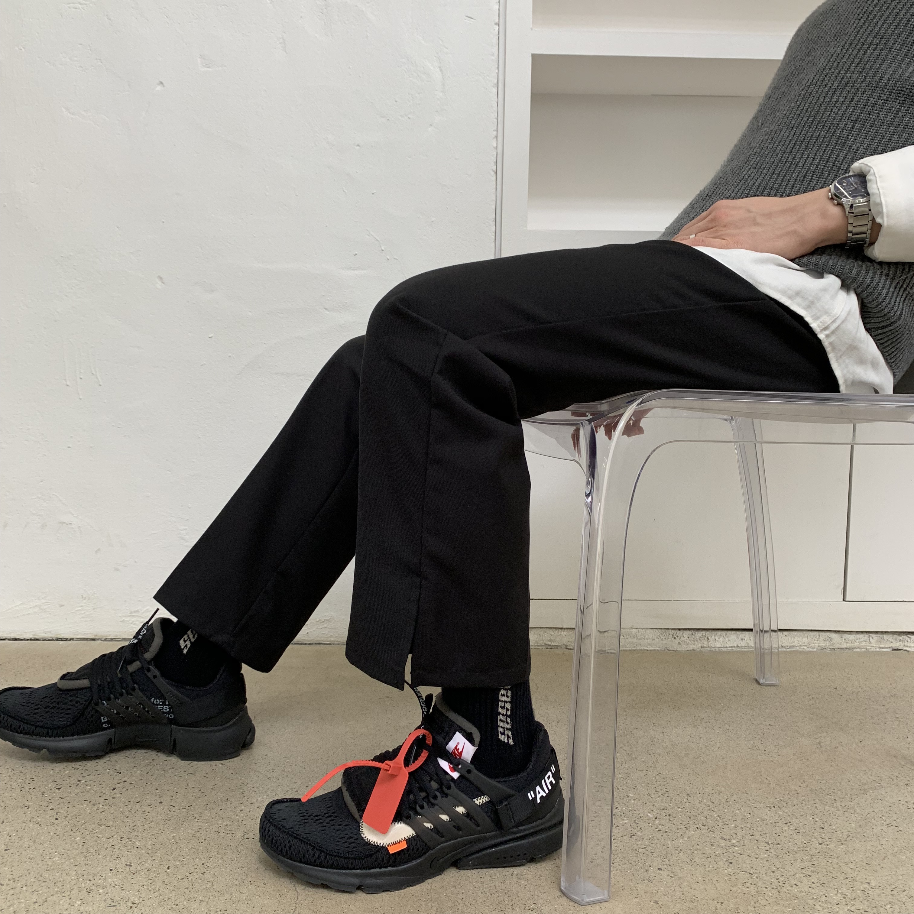 Nike x Off-White Air Presto Black 착용 스타일 - 1