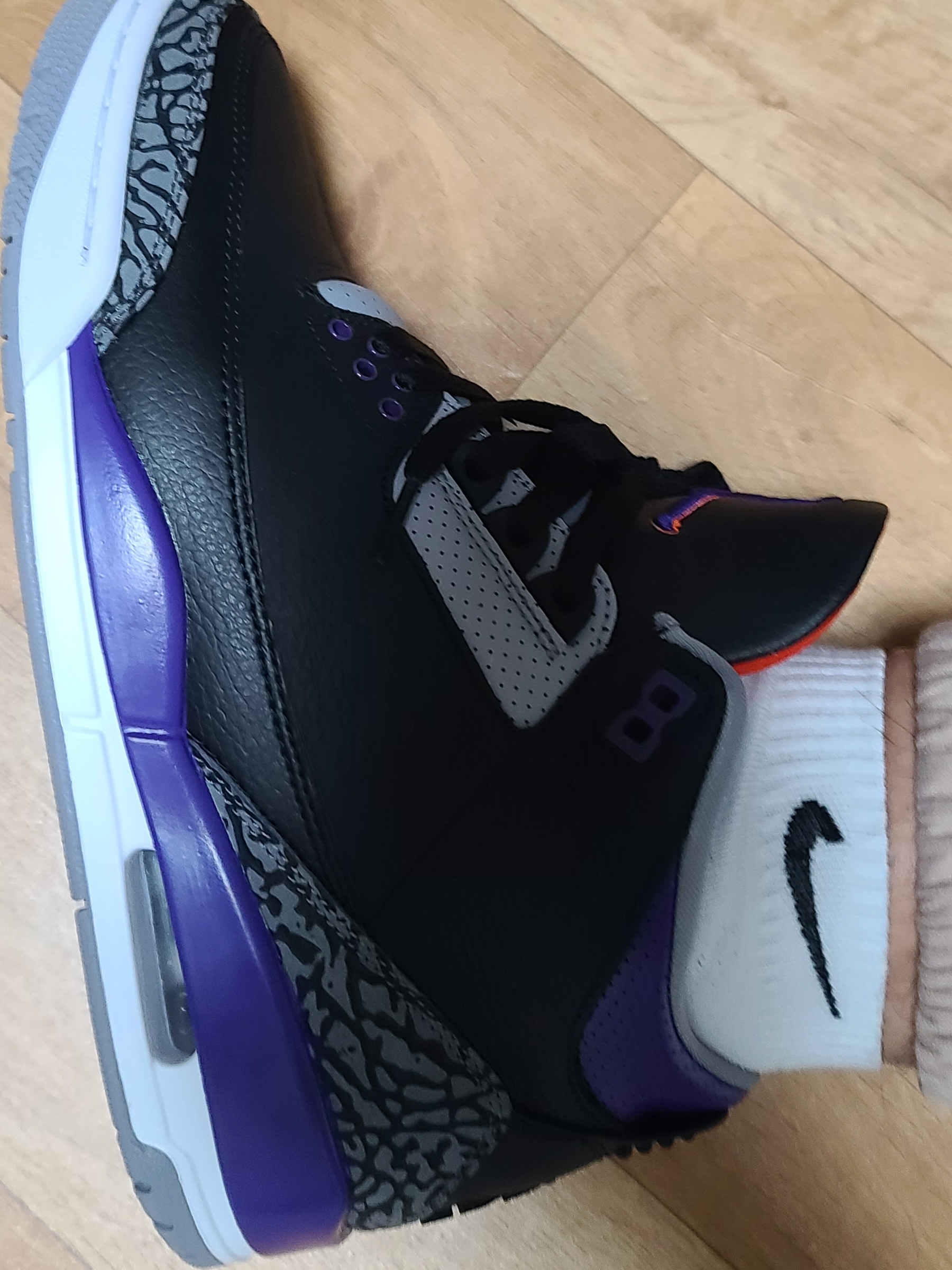 Jordan 3 Retro Court Purple 착용 스타일