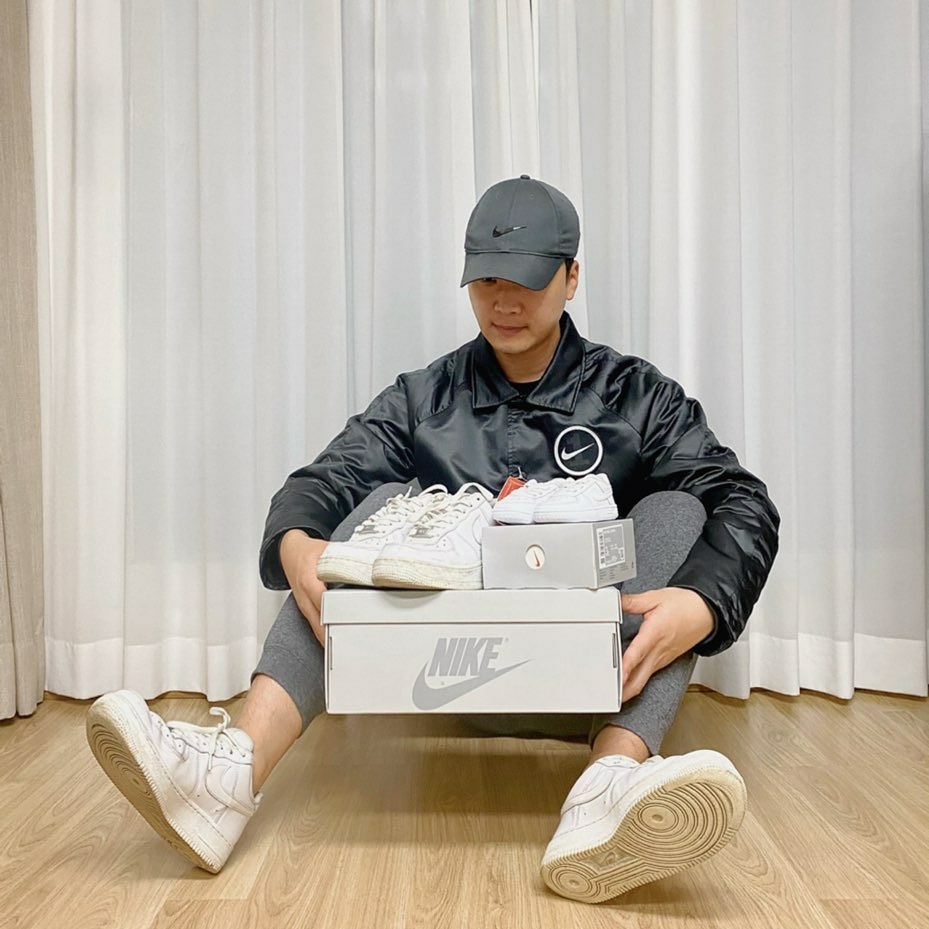 Nike Air Force 1 '07 Low White, (GS) Nike Air Force 1 Low White 착용 스타일