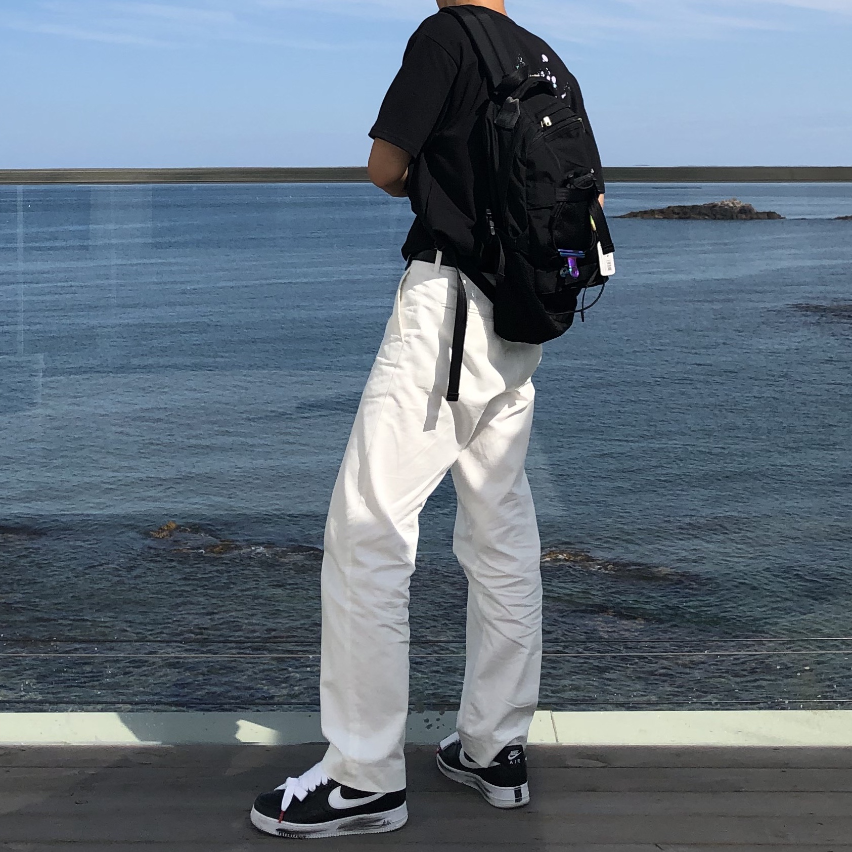 Nike x Peaceminusone Air Force 1 Low Para-Noise 착용 스타일