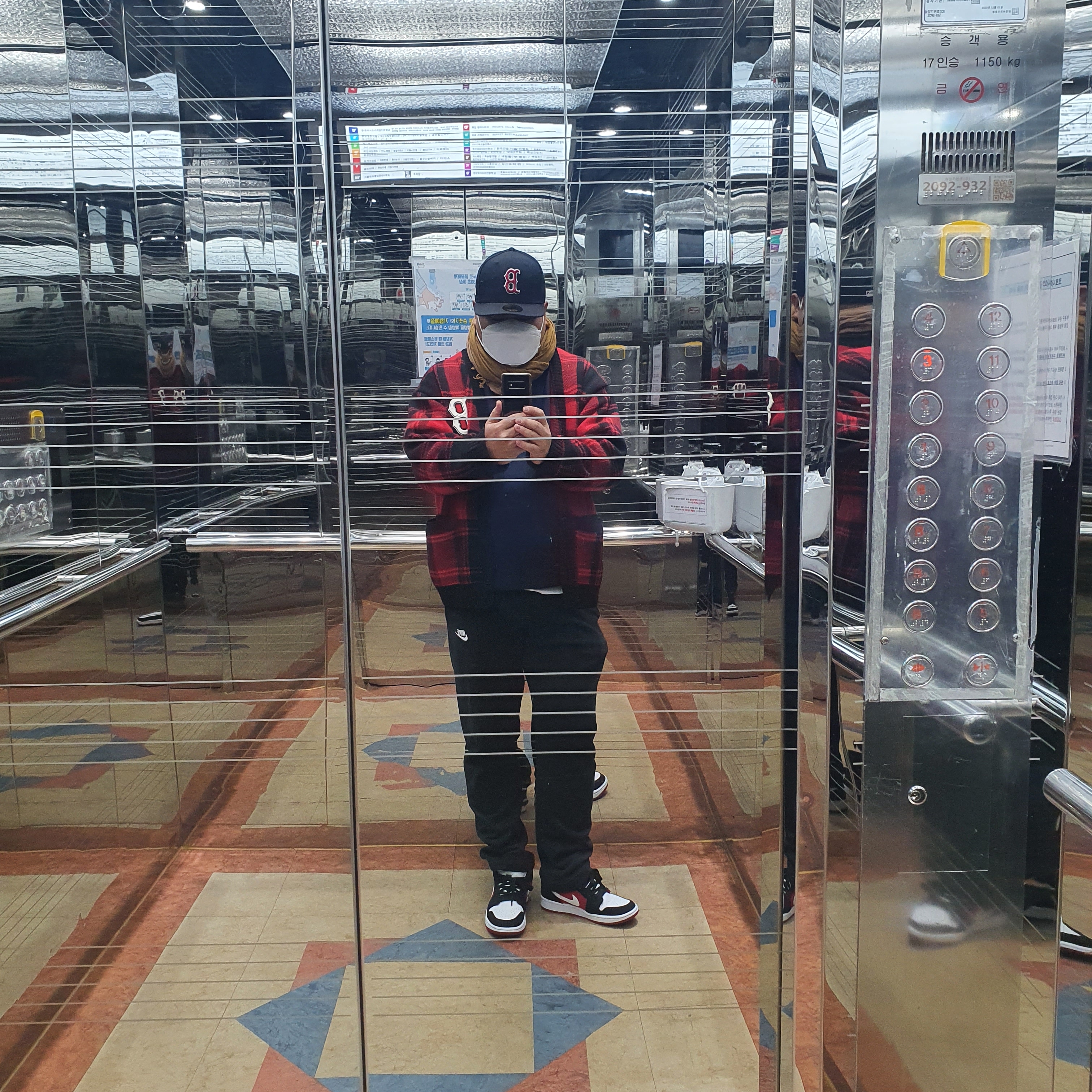 (W) Jordan 1 Low Gym Red Black White 착용 스타일