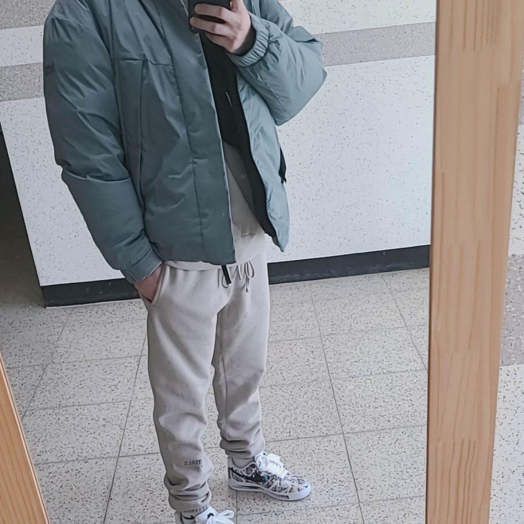 Nike x Peaceminusone Air Force 1 Low Para-Noise 2.0, Essentials Sweatpants String Tan - 20SS 착용 스타일