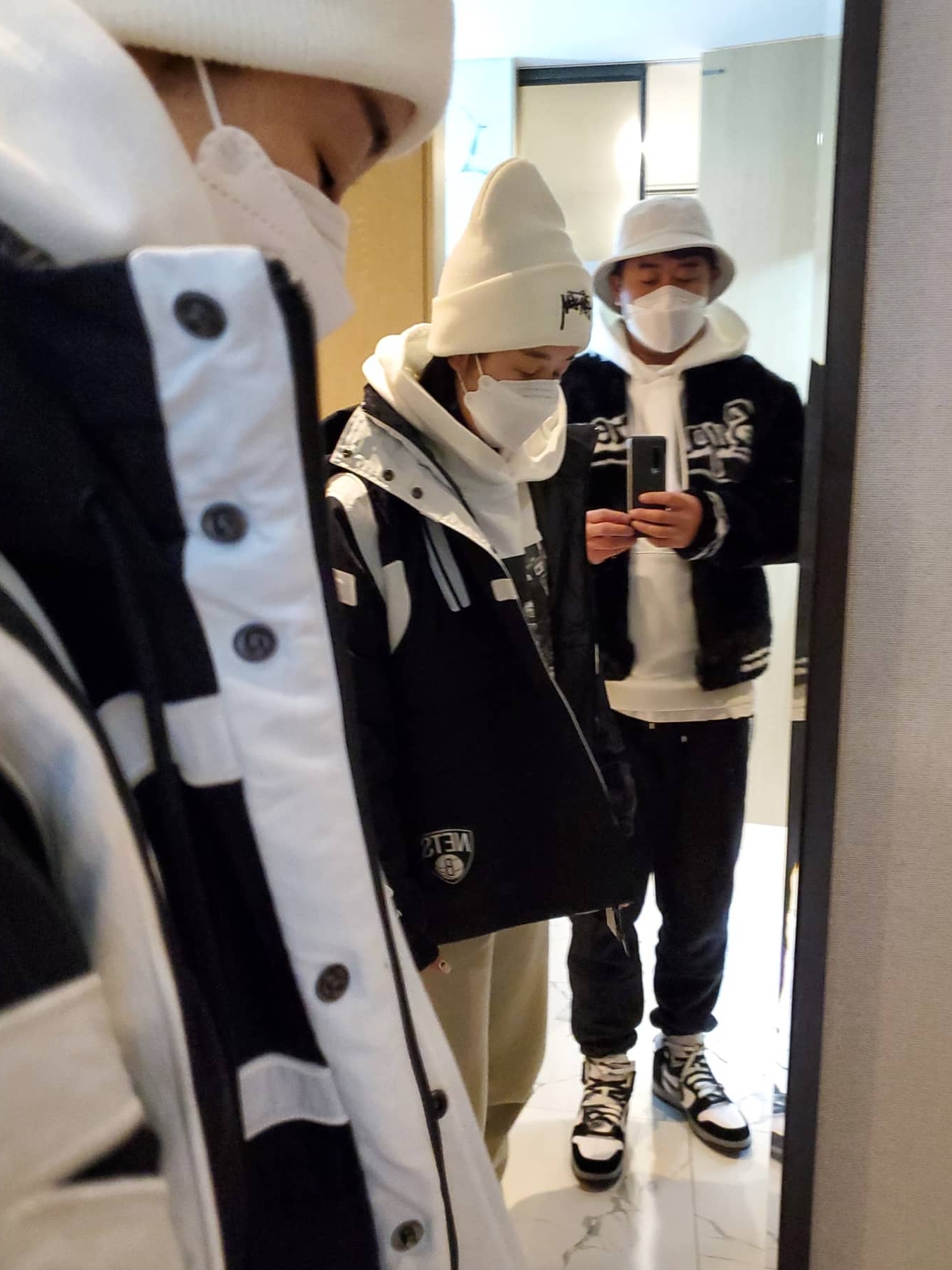 (W) Nike Dunk High SP Varsity Purple, (W) Nike x Ambush NBA Collection Nets Jacket - Asia 착용 스타일 - 2
