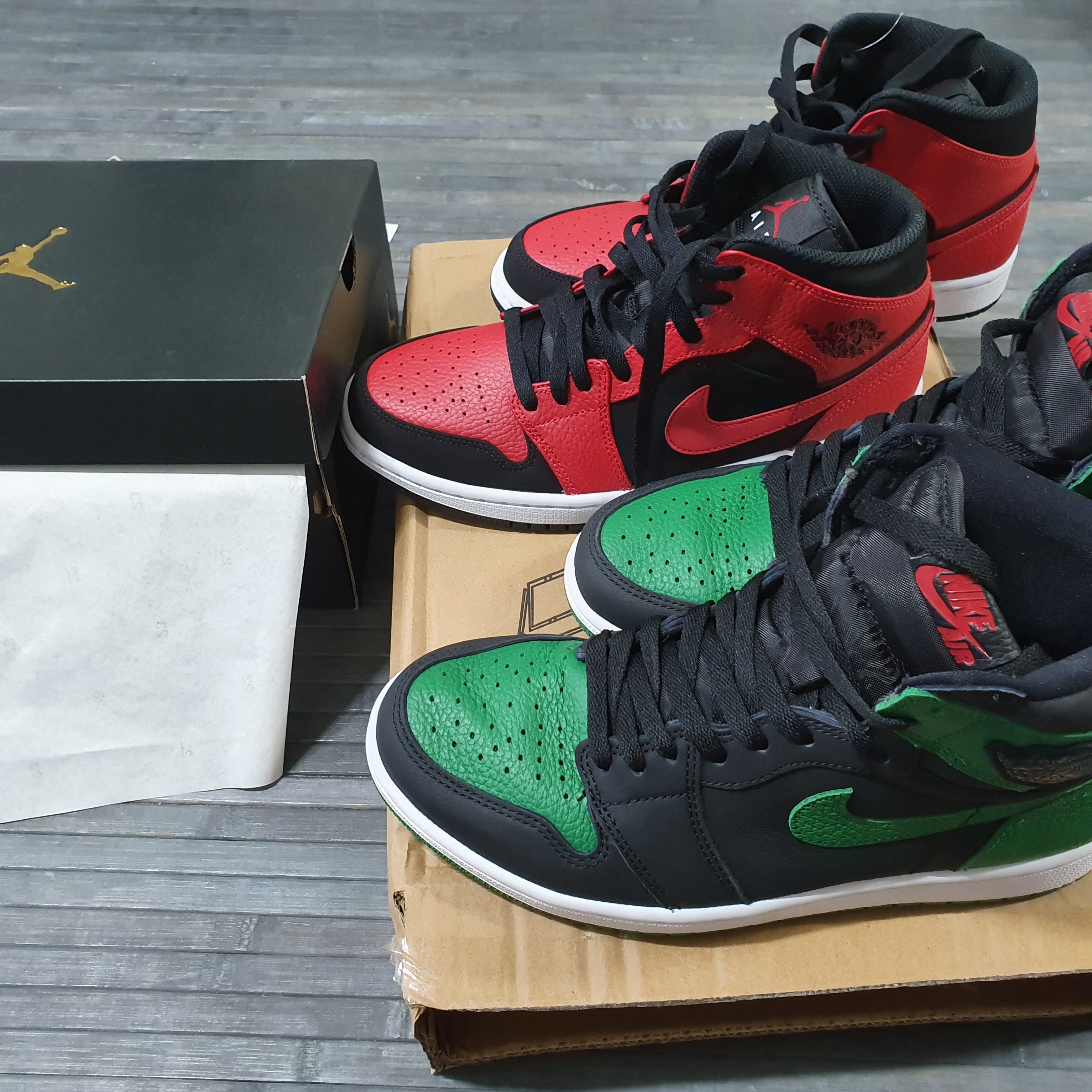 Jordan 1 Retro High OG Pine Green Black 착용 스타일 - 2