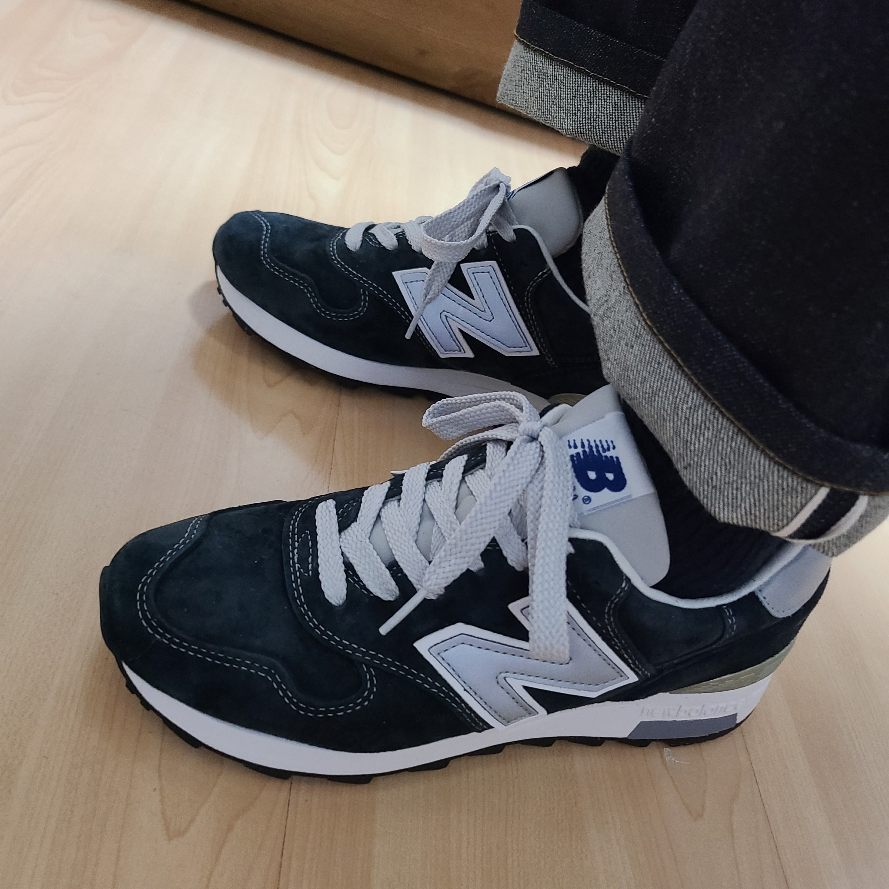 New Balance 1400 Made in USA Navy, New Balance National Class Made in UK Tan 착용 스타일 - 4