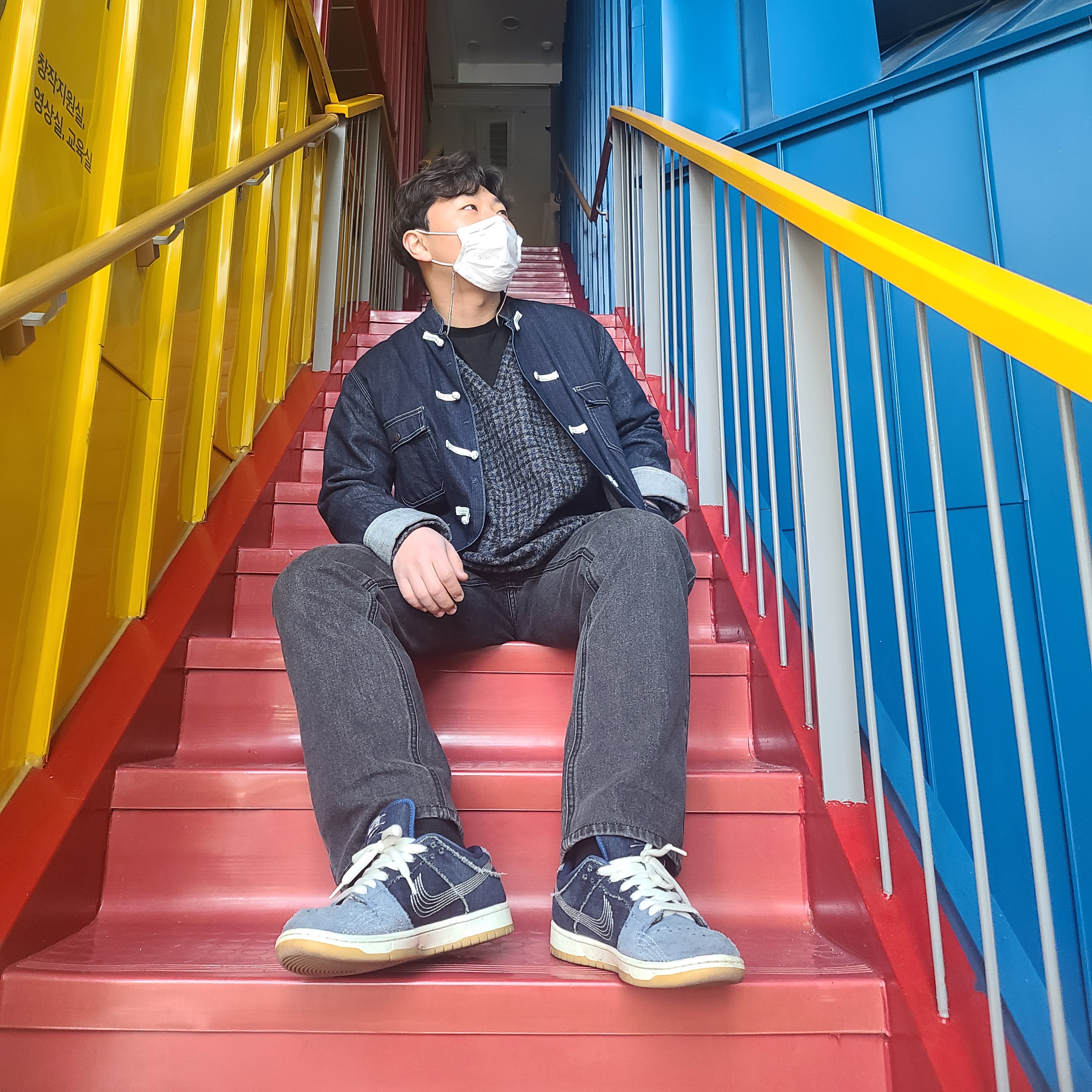 Nike SB Dunk Low Pro Mystic Navy 착용 스타일