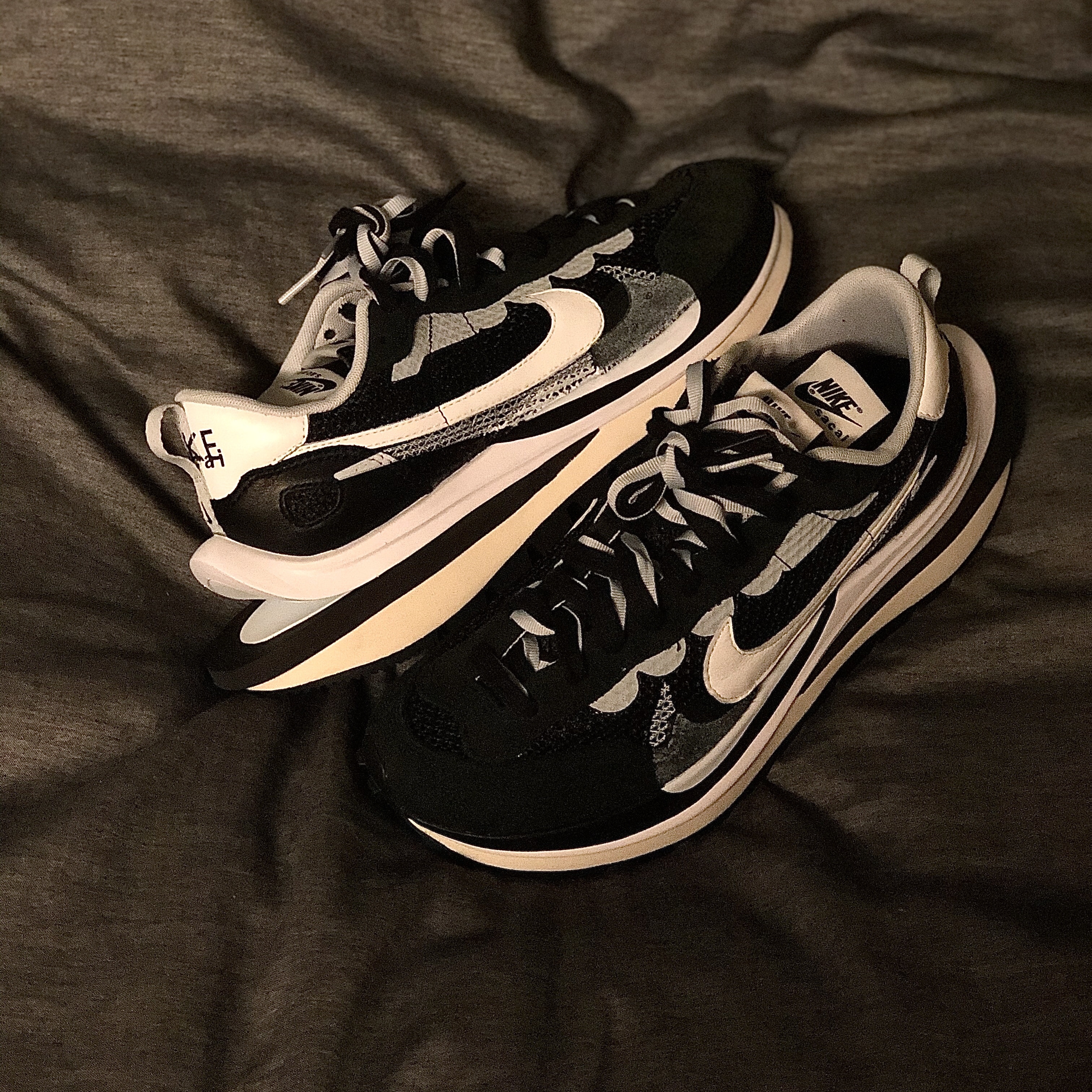 Nike x Sacai VaporWaffle Black White 착용 스타일