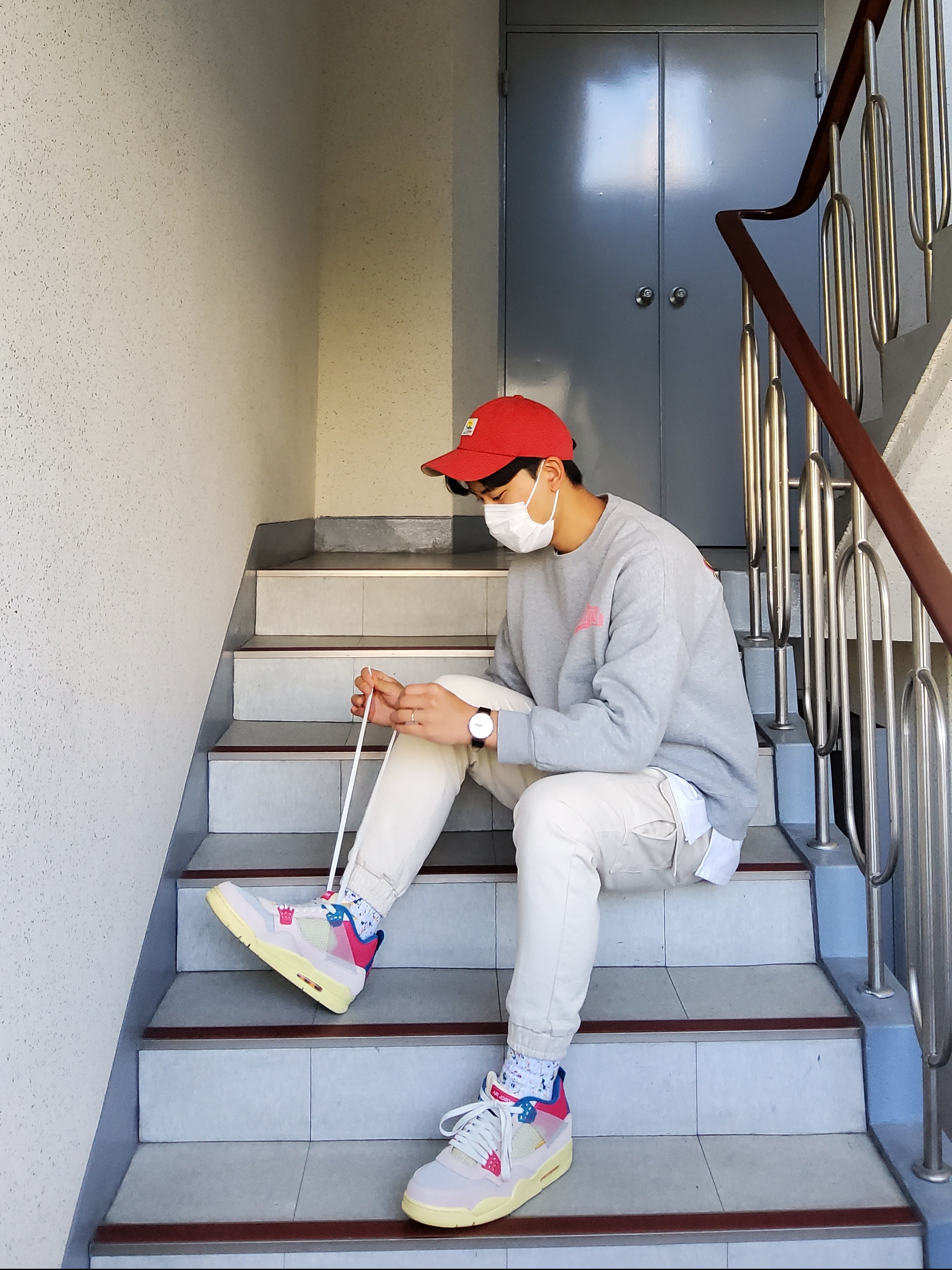 Jordan 4 x Union Retro Guava Ice 착용 스타일