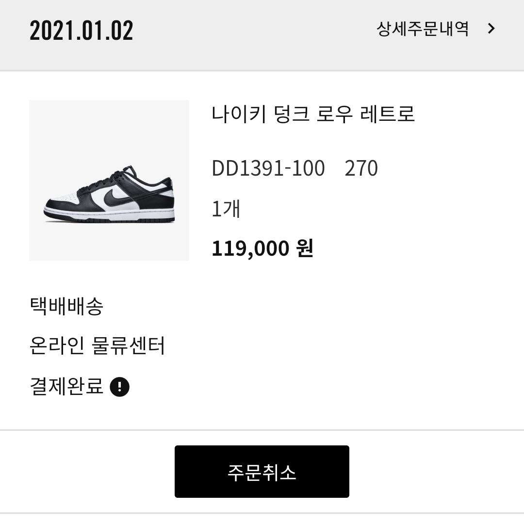 Nike Dunk Low Retro Black 착용 스타일 - 1