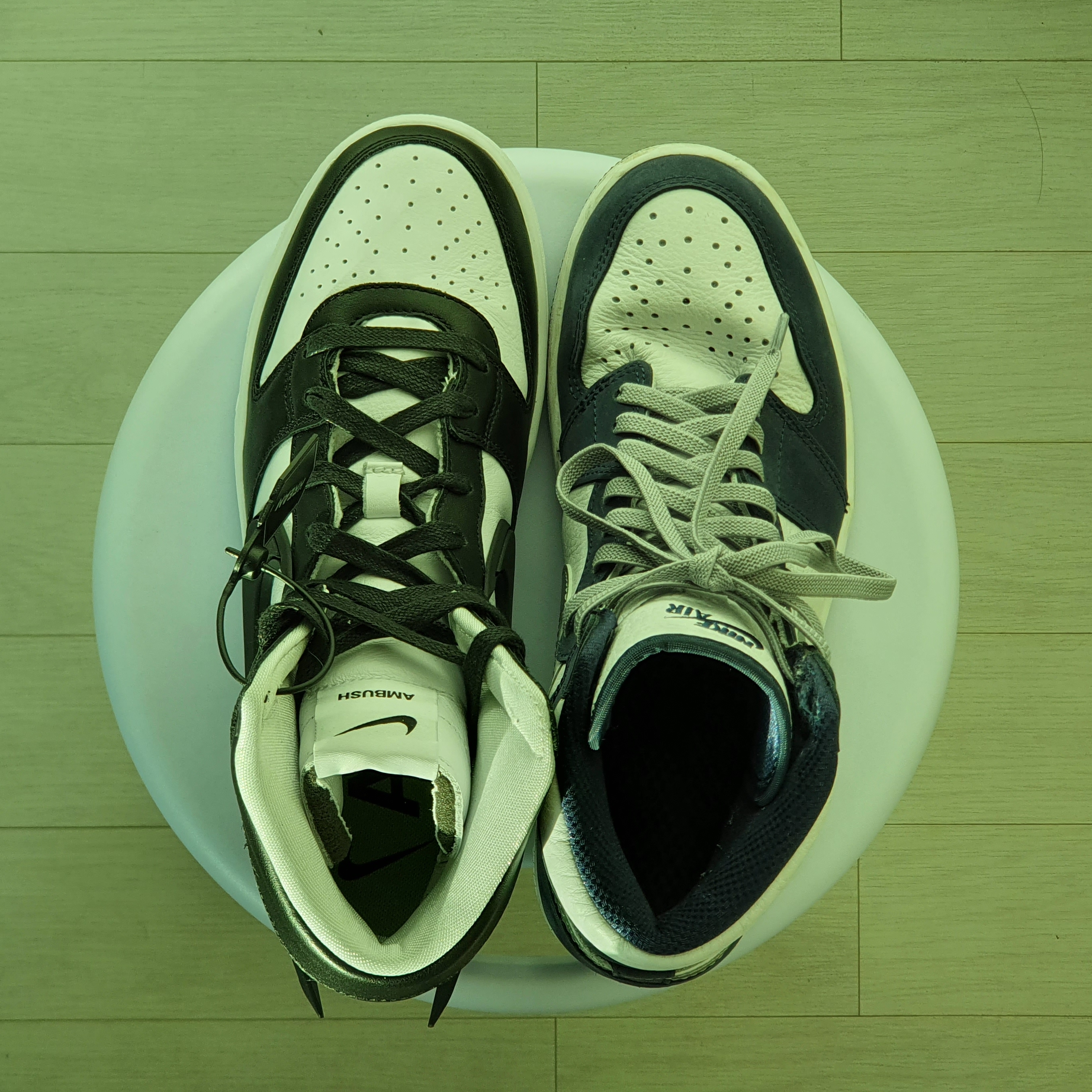 Nike x Ambush Dunk High Black, Jordan 1 Retro High OG CO.JP Midnight Navy 착용 스타일