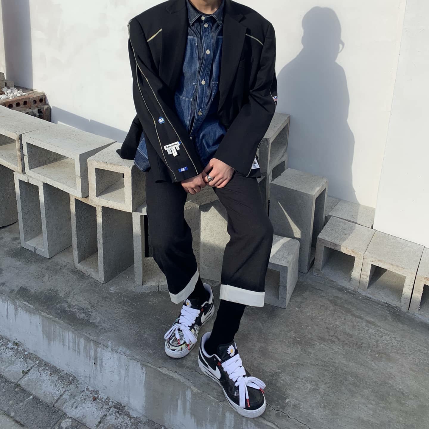 Nike x Peaceminusone Air Force 1 Low Para-Noise 착용 스타일