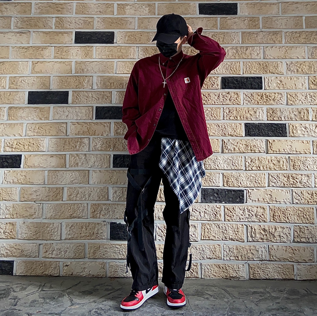 Jordan 1 Mid Chicago Black Toe 착용 스타일