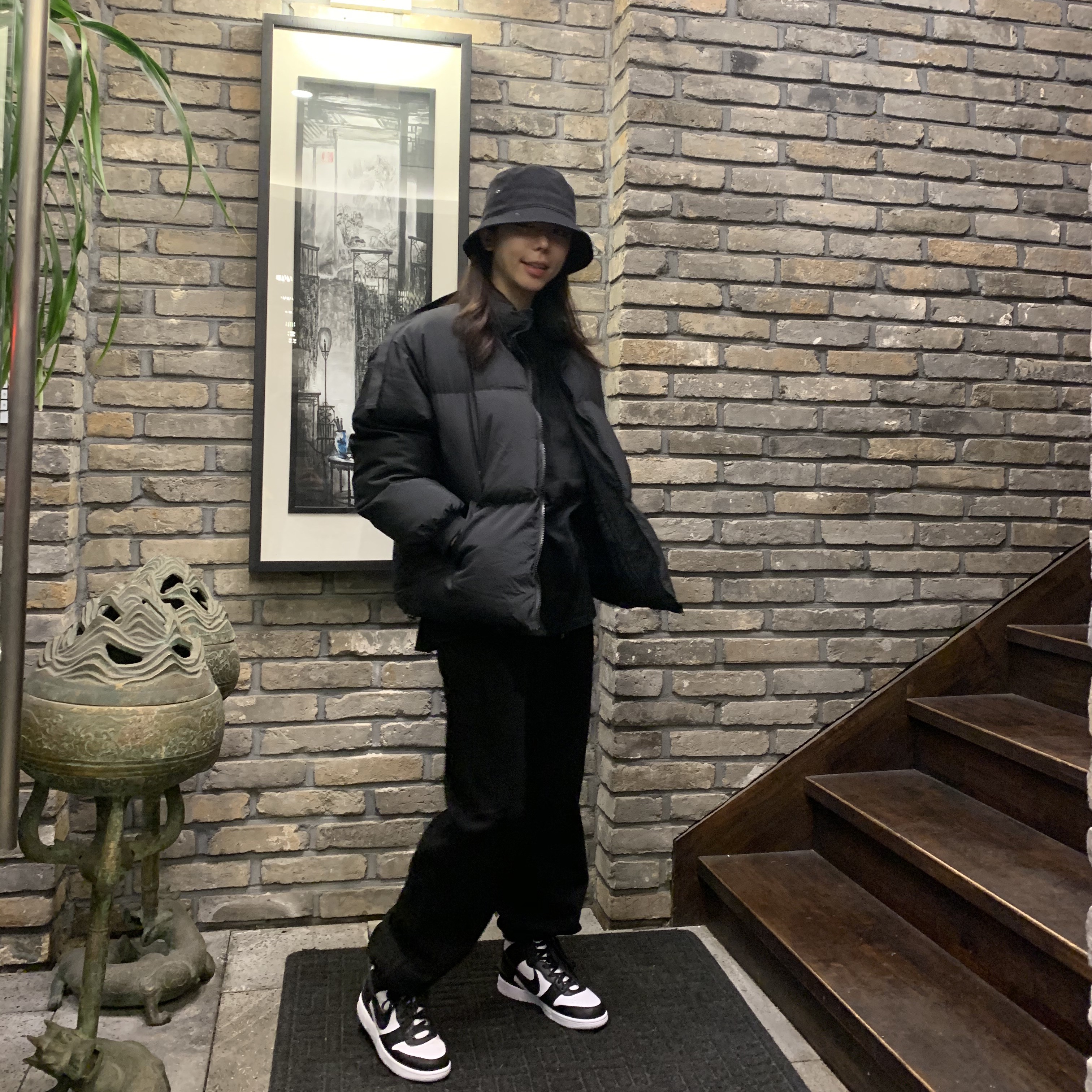 Nike x Ambush Dunk High Black 착용 스타일 - 1