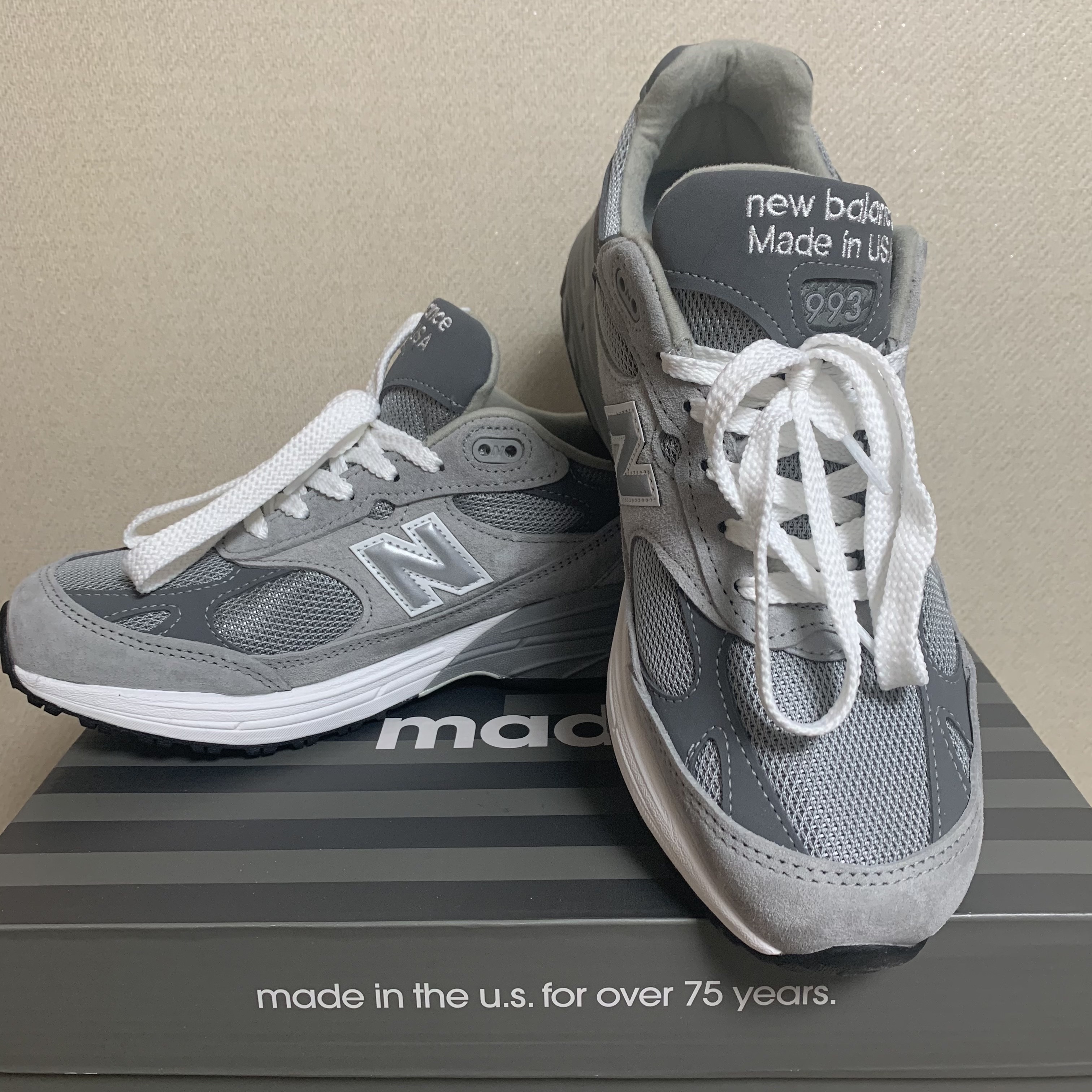 New Balance 993 Made in USA Grey - D Standard 착용 스타일