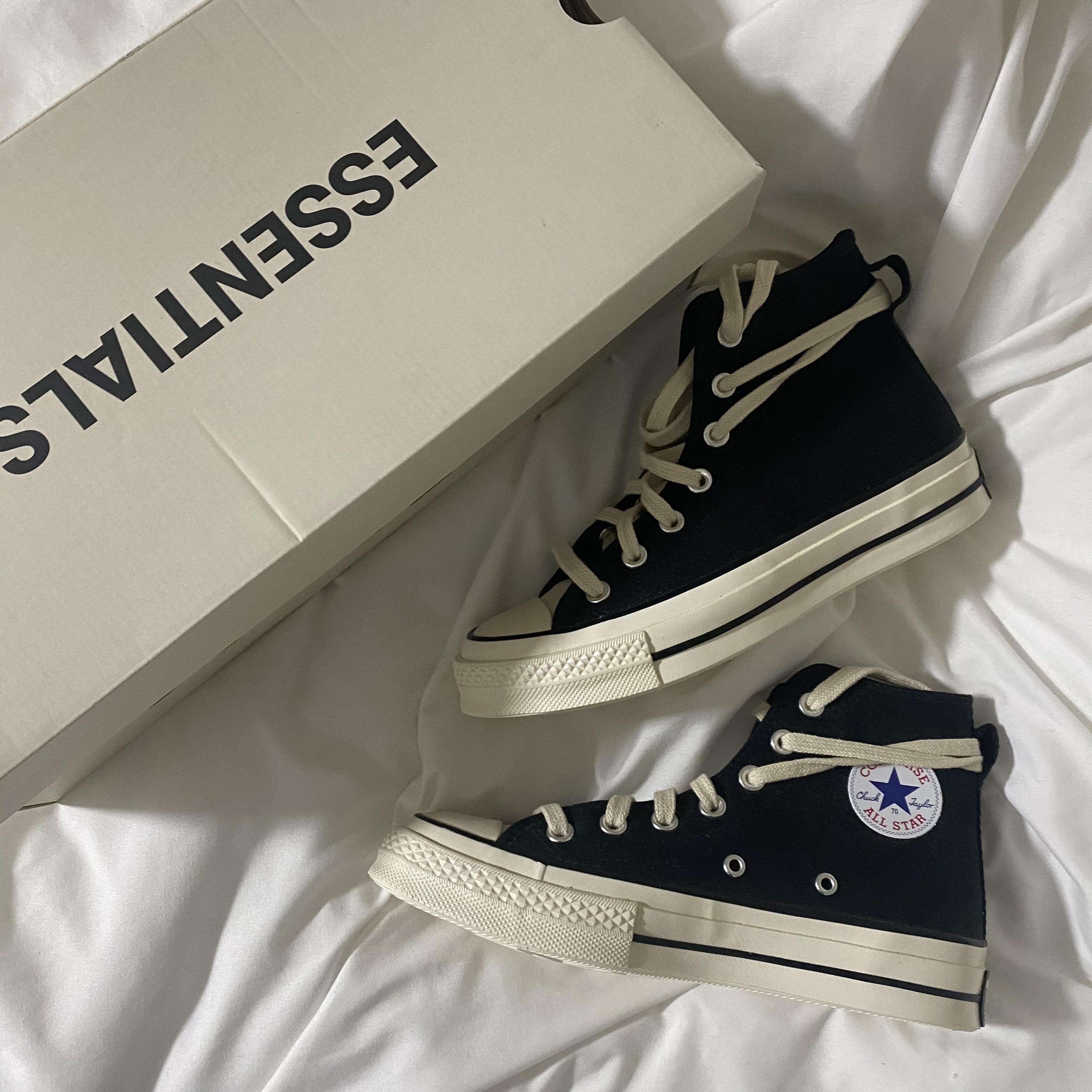 Converse x Fear of God Essentials Chuck 70 Hi Black 2020 착용 스타일 - 2