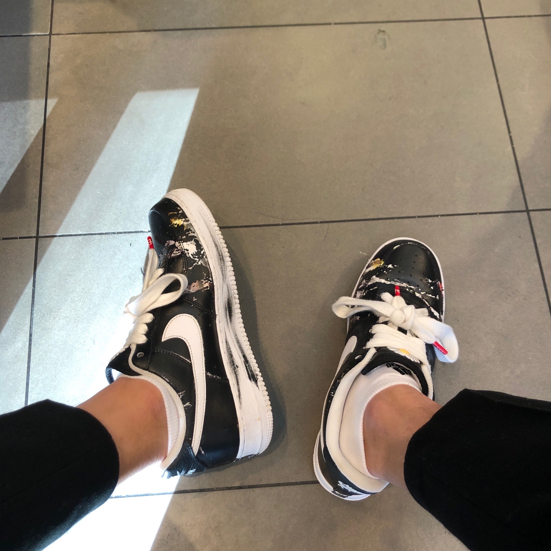 Nike x Peaceminusone Air Force 1 Low Para-Noise 착용 스타일