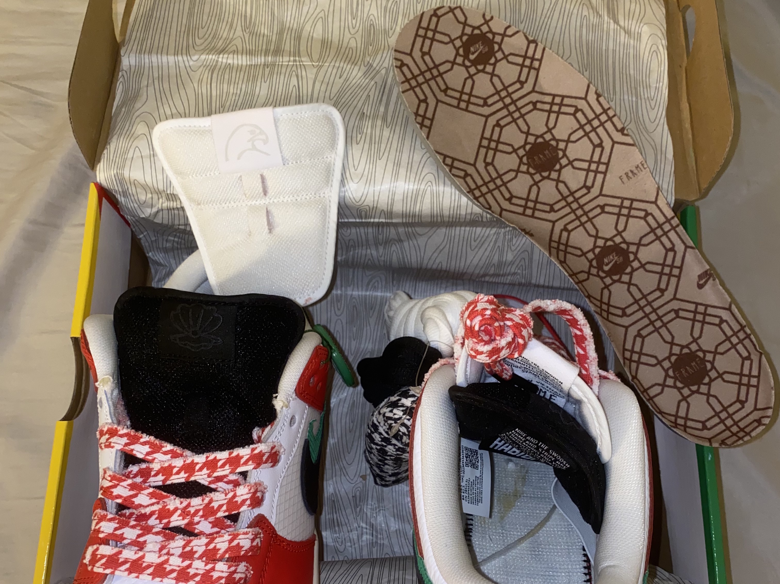 Nike x Frame Skate SB Dunk Low Pro Habibi 착용 스타일 - 3