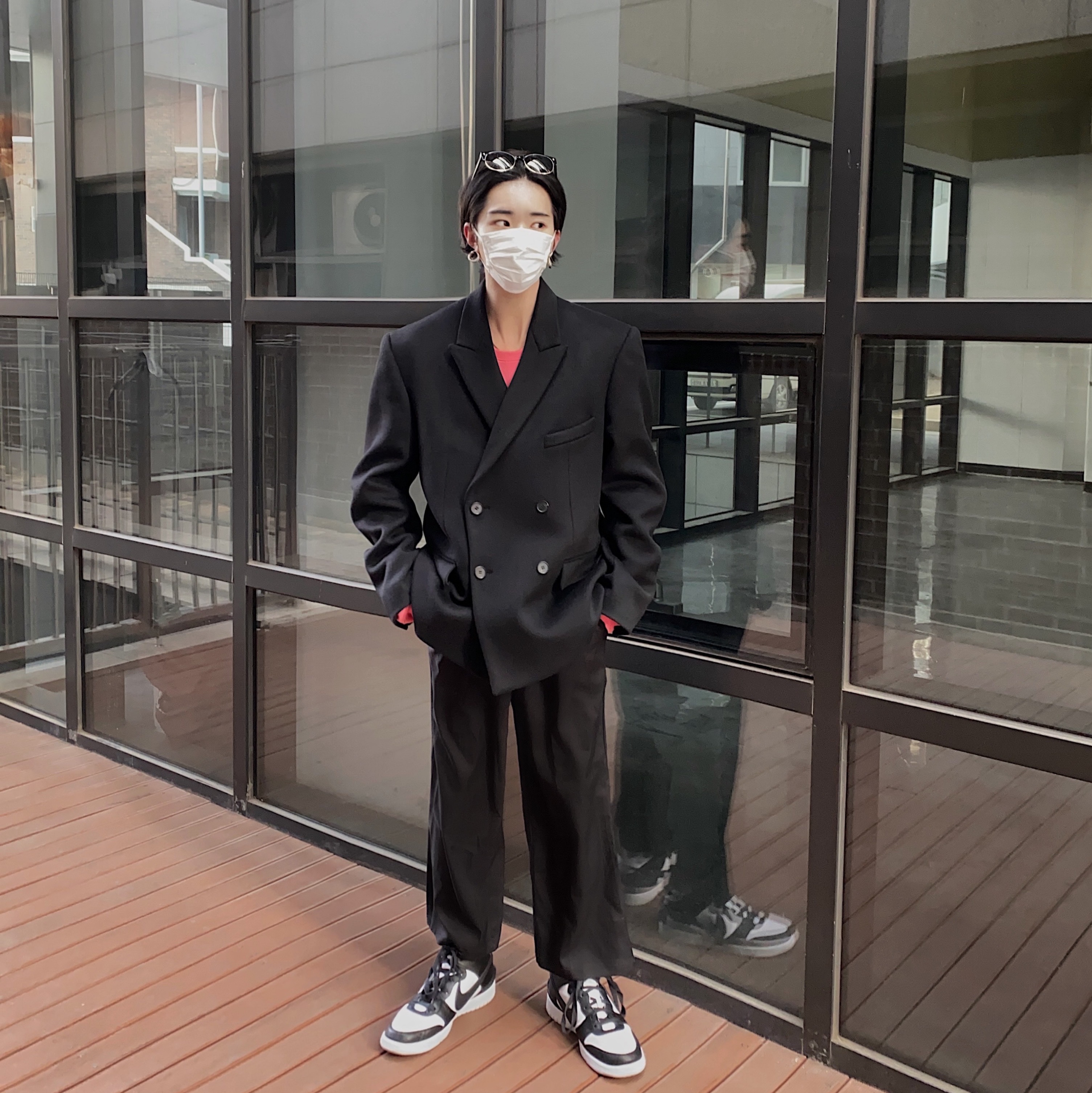 Nike x Ambush Dunk High Black 착용 스타일