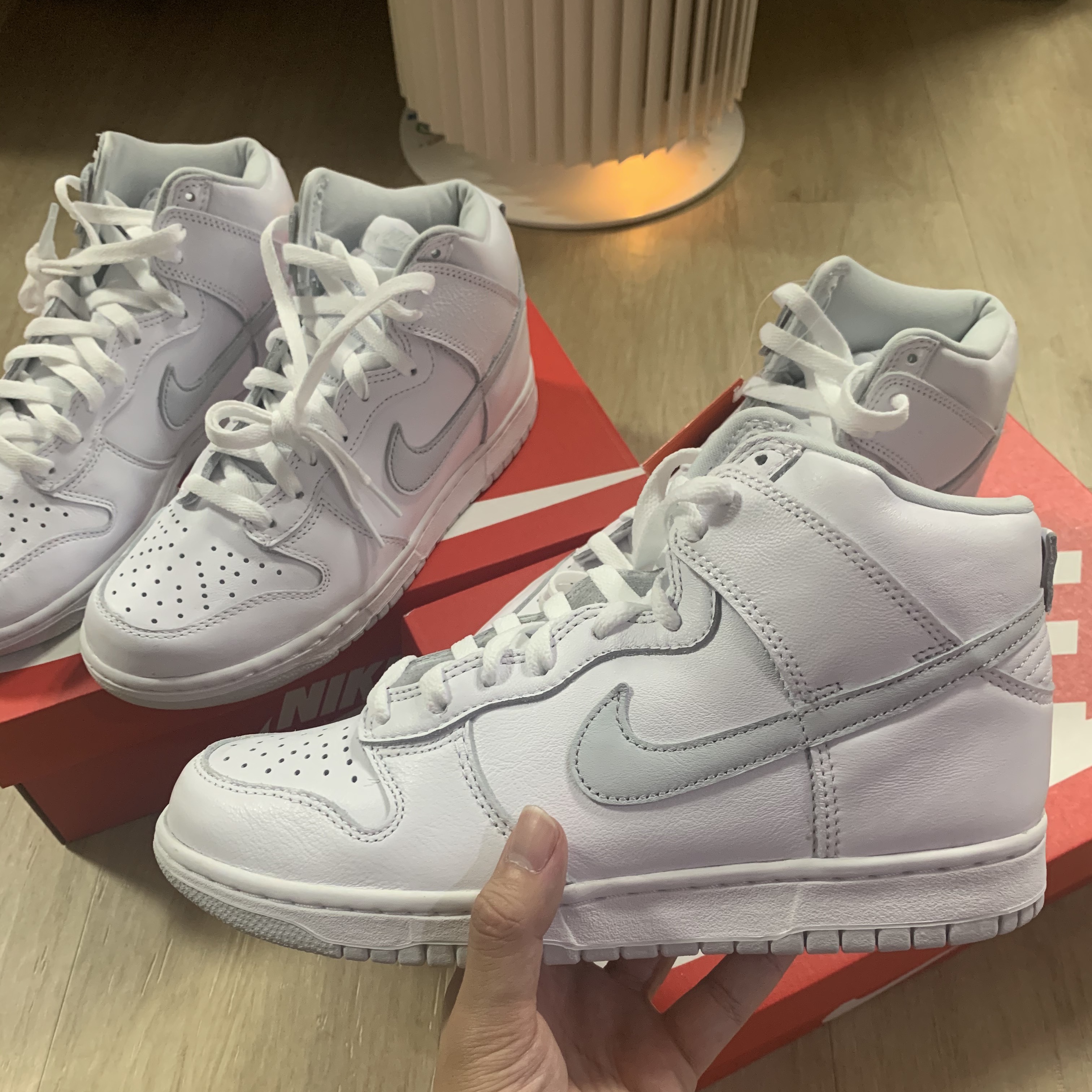 Nike Dunk High SP Pure Platinum 착용 스타일