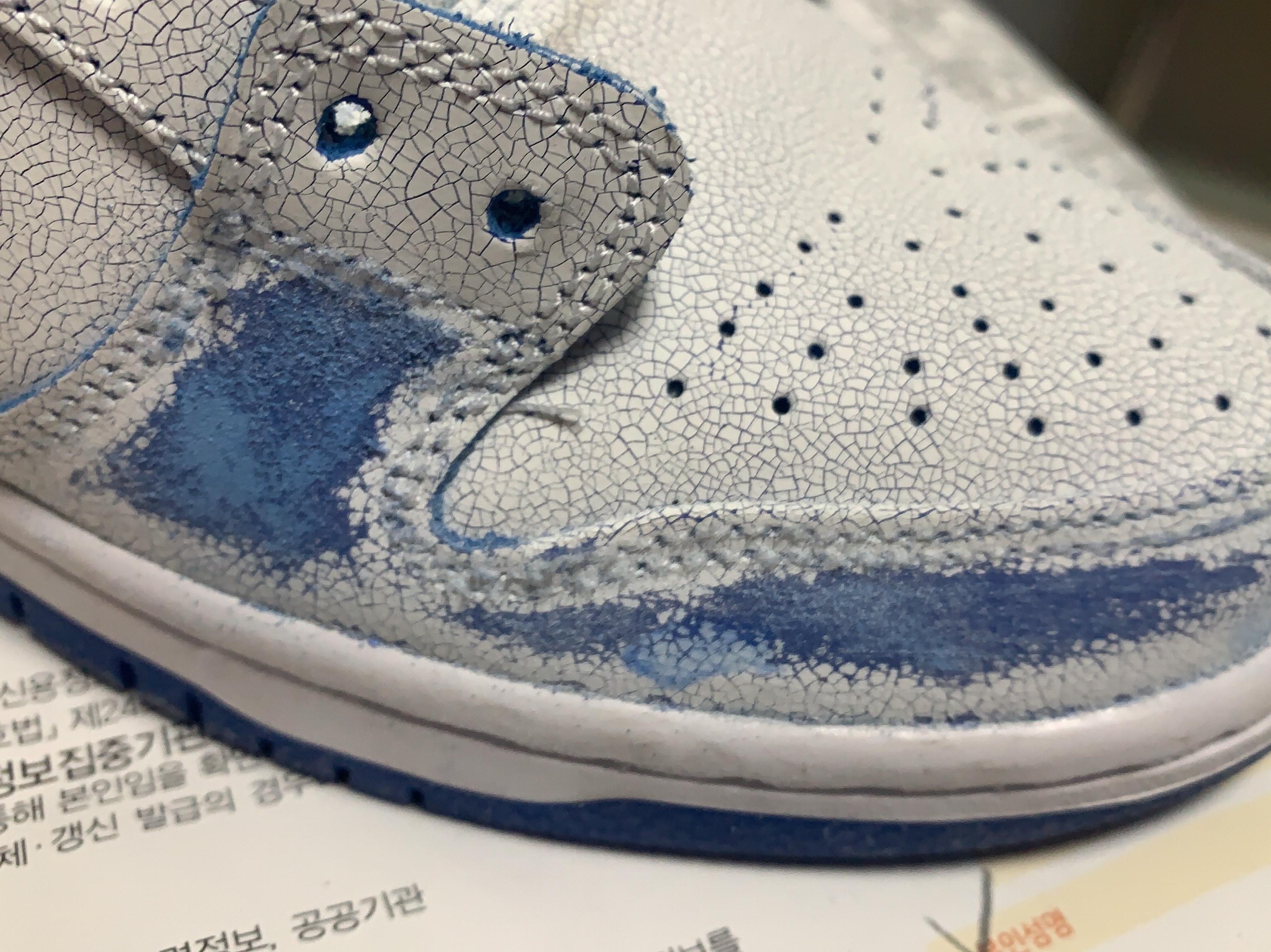 Nike SB Dunk Low Premium White Game Royal 착용 스타일 - 2