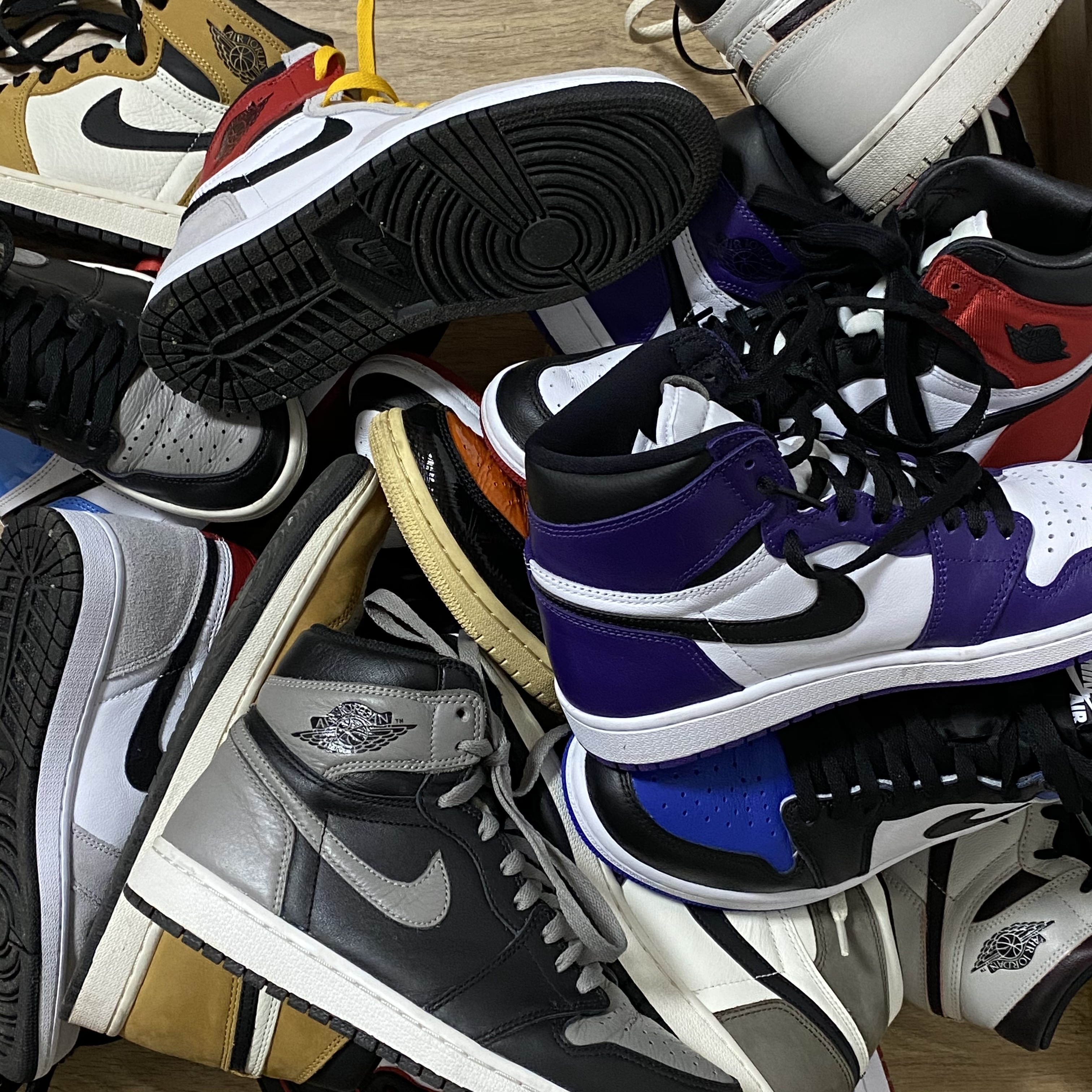 Jordan 1 Retro High OG Shadow 2018, Jordan 1 Retro High OG Royal Toe 착용 스타일