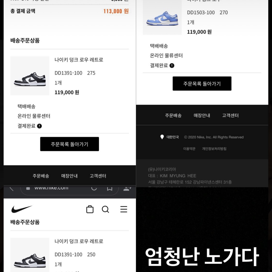 (W) Nike Dunk Low Coast, Nike Dunk Low Retro Black 착용 스타일