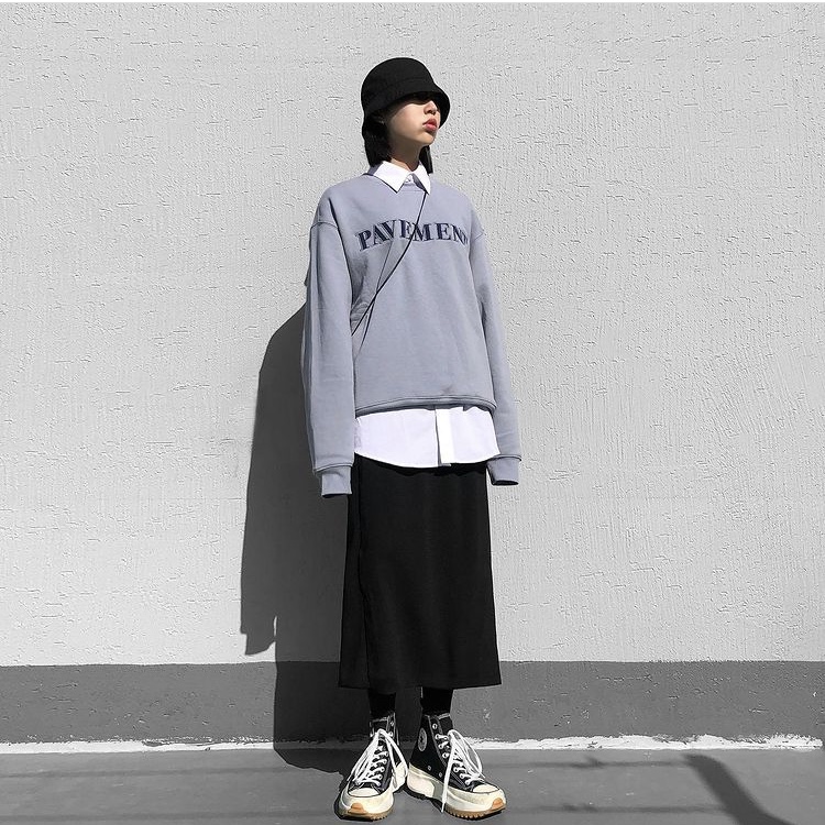 Converse x JW Anderson Run Star Hike Hi Black 착용 스타일