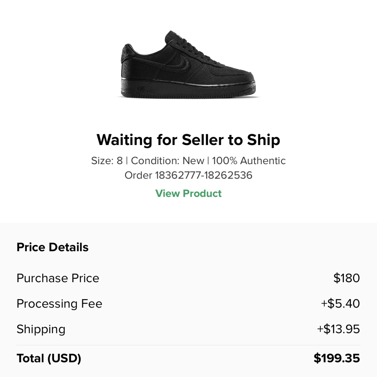 Nike x Stussy Air Force 1 Low Triple Black 착용 스타일