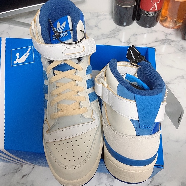 Adidas OG Forum 84 High Blue Thread 착용 스타일 - 3