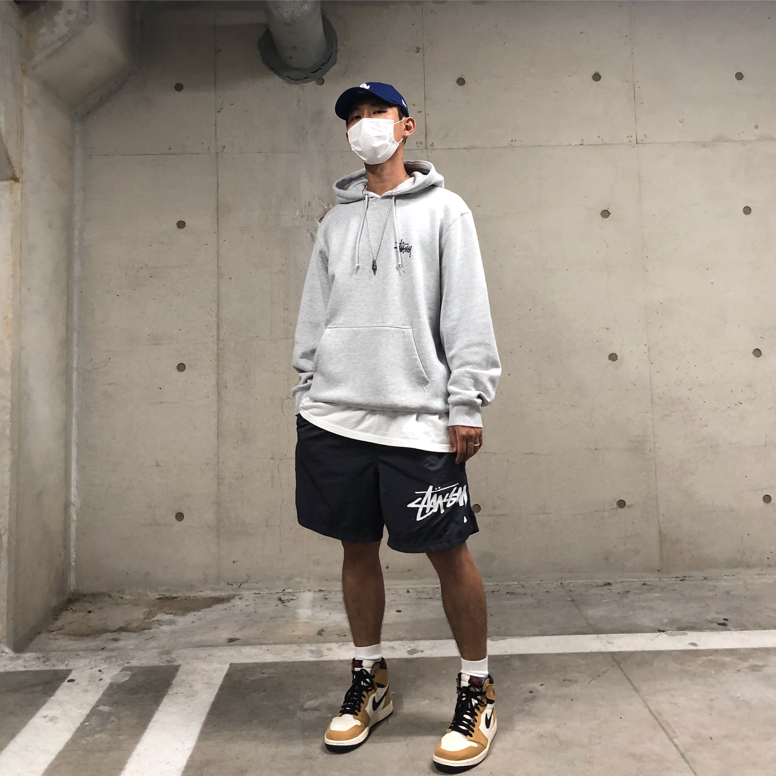 Jordan 1 Retro High Rookie of the Year, Nike x Stussy Water Shorts Off Noir 착용 스타일