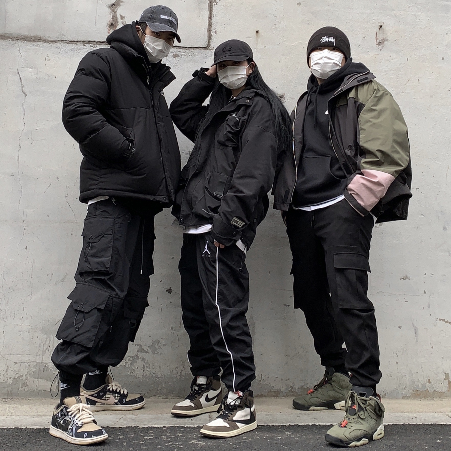 Jordan 1 x Travis Scott Retro High OG SP Mocha, Nike x Travis Scott SB Dunk Low 착용 스타일